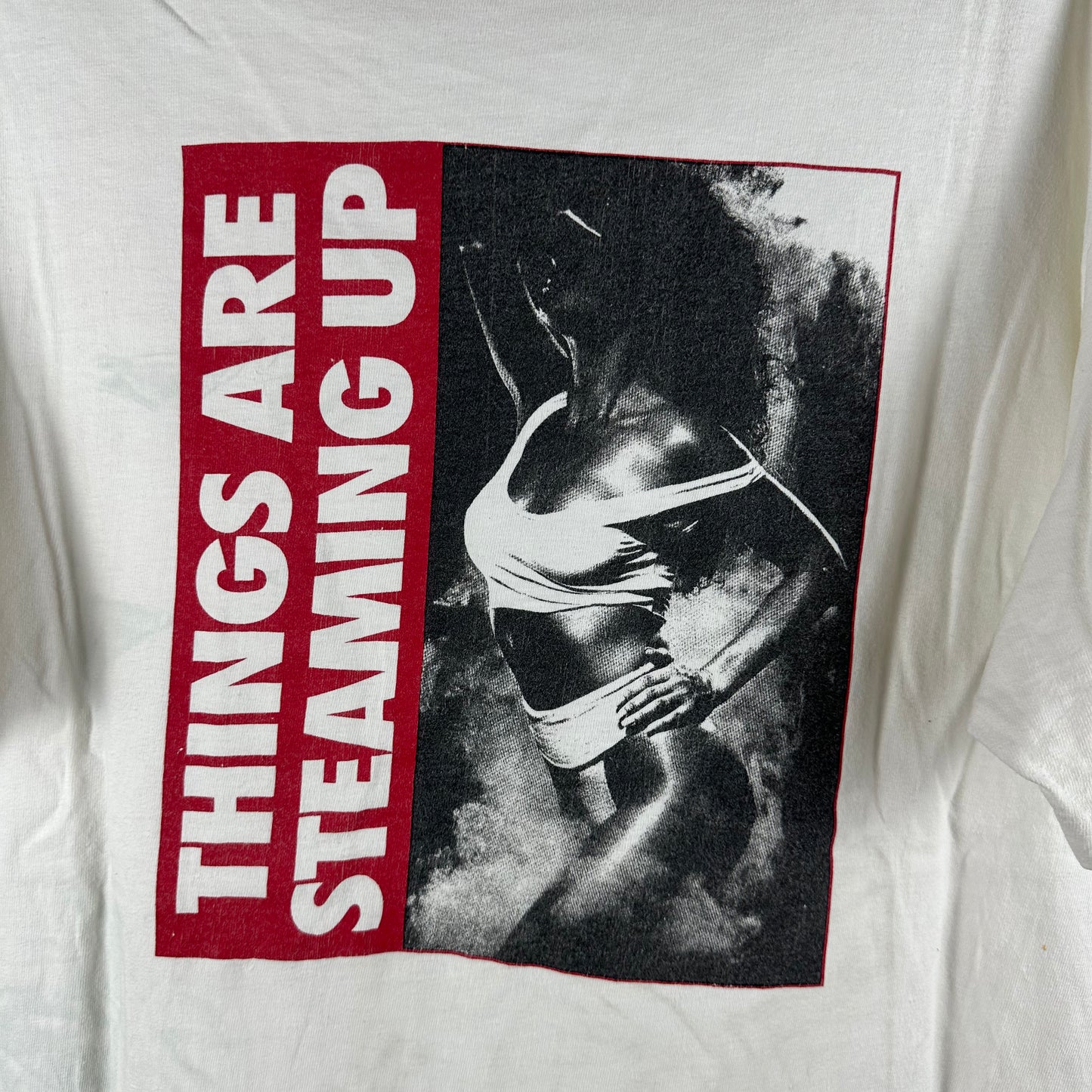 Vintage 90s Thee Dollhouse Strip Club Cabaret Things are Steaming Up Graphic T-Shirt