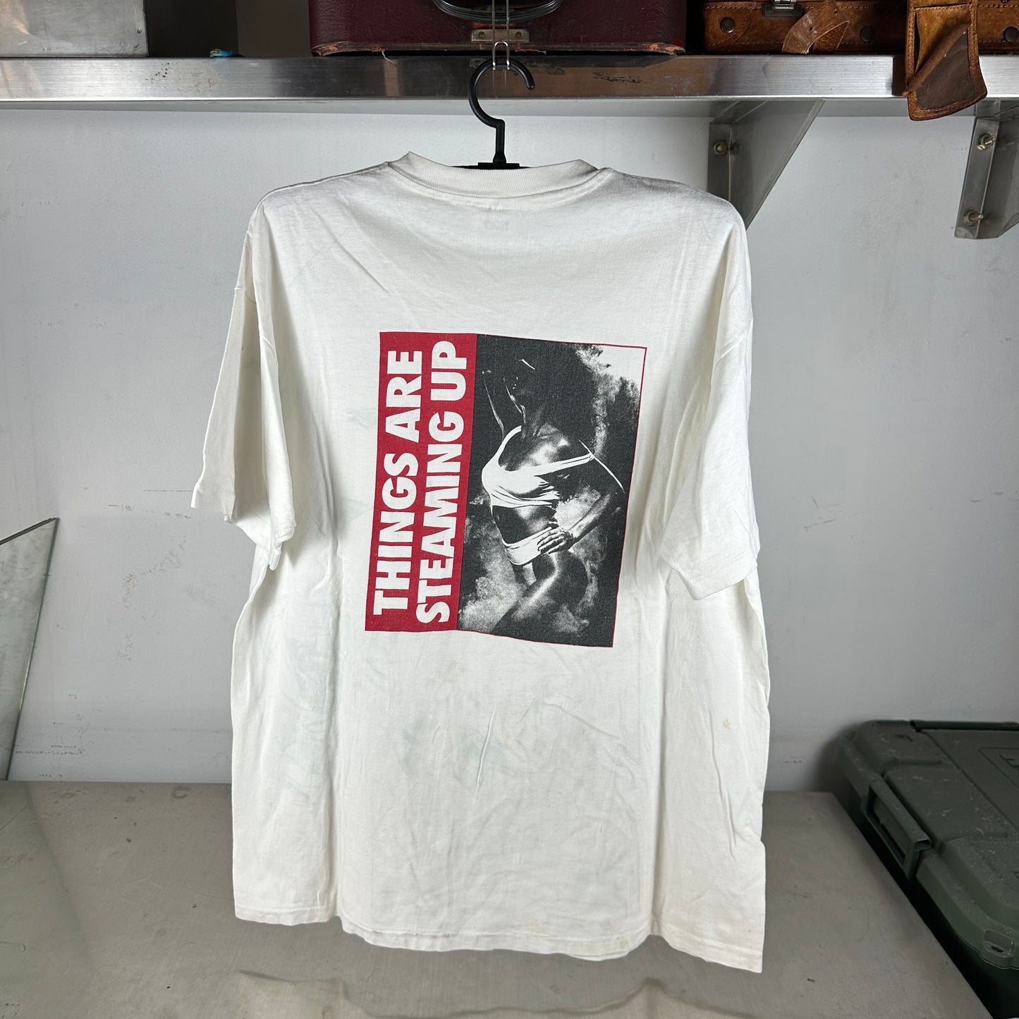 Vintage 90s Thee Dollhouse Strip Club Cabaret Things are Steaming Up Graphic T-Shirt
