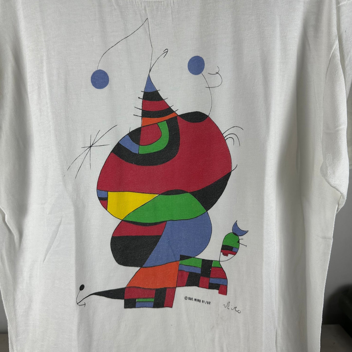 Vintage 1991/92 Joan Miro Abstract Art Graphic T-Shirt