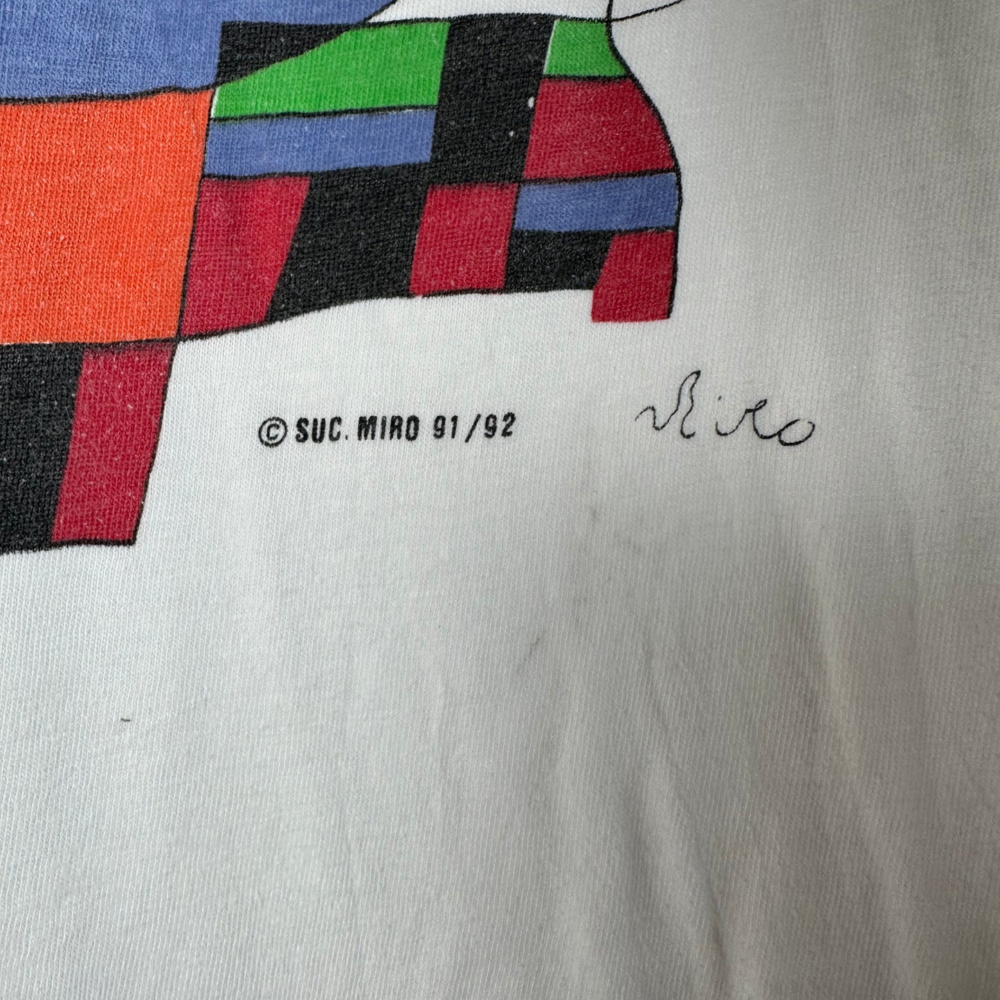 Vintage 1991/92 Joan Miro Abstract Art Graphic T-Shirt