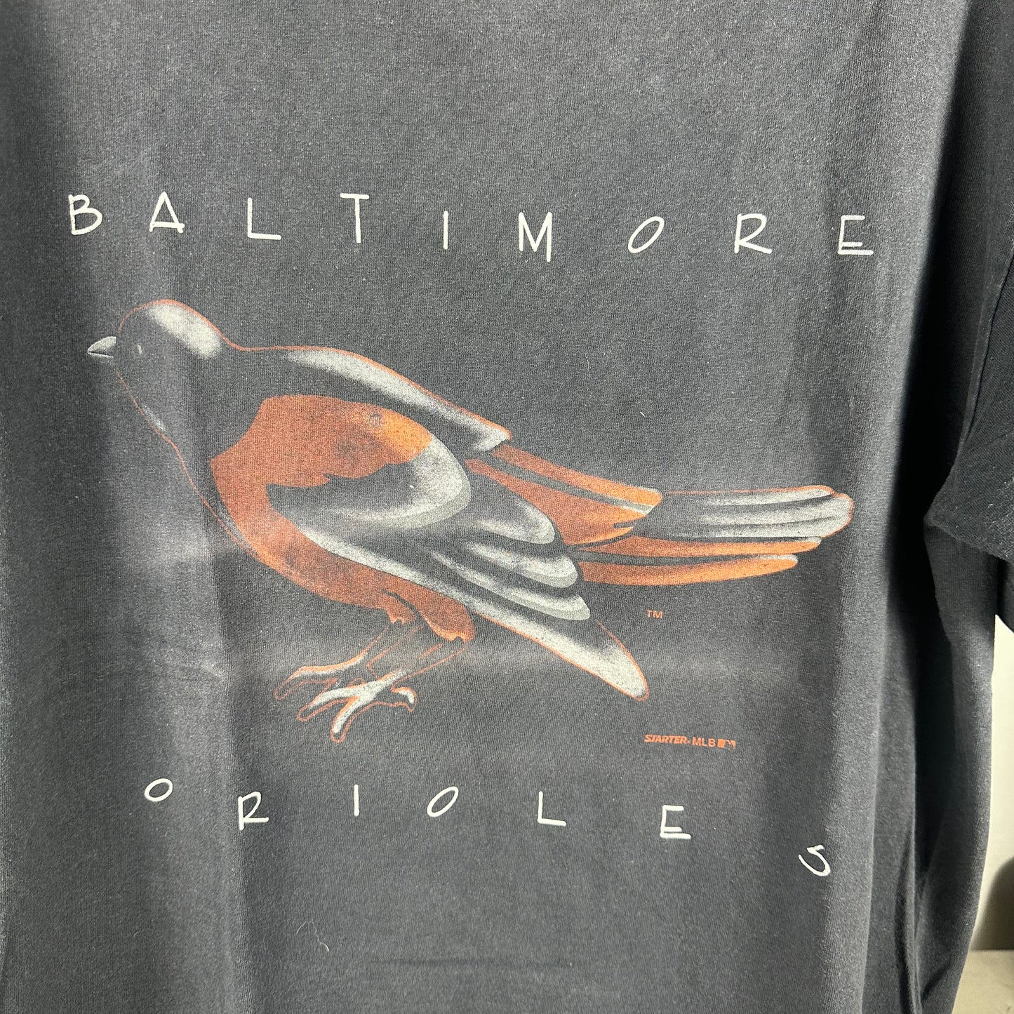 Vintage 90s Baltimore Orioles Baseball MLB Starter Faded Single Stitch T-Shirt