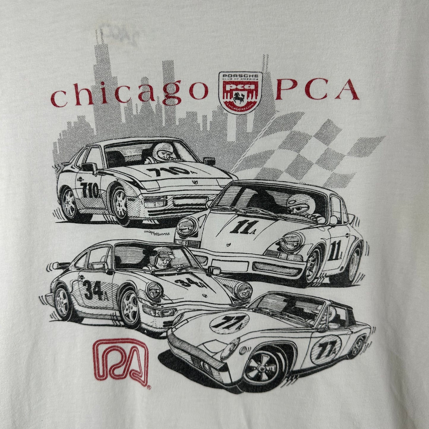 Vintage 1994 Porsche Club of America PCA Graphic Single Stitch T-shirt