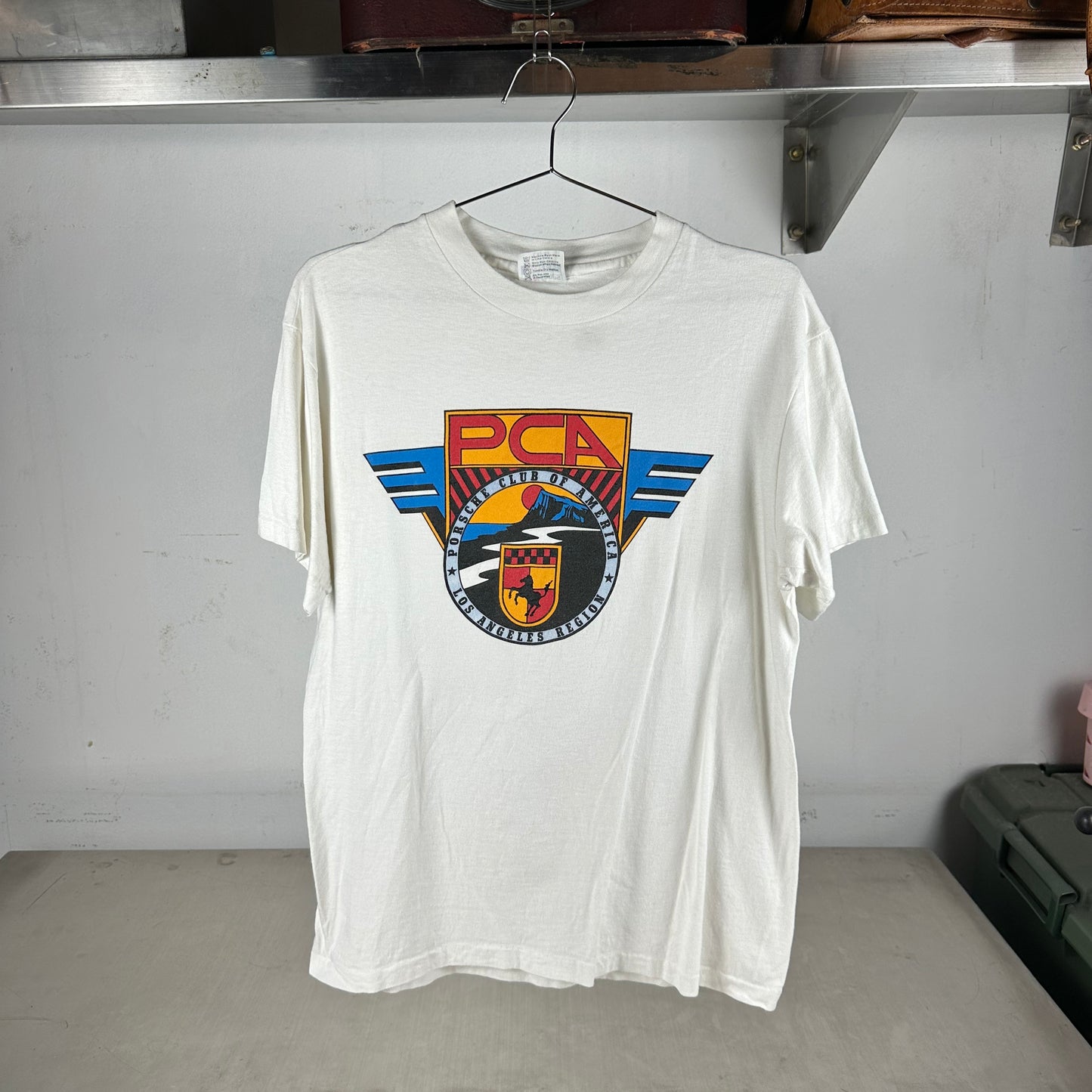 Vintage 90s Porsche Club of America PCA Los Angeles Graphic Single Stitch T-shirt