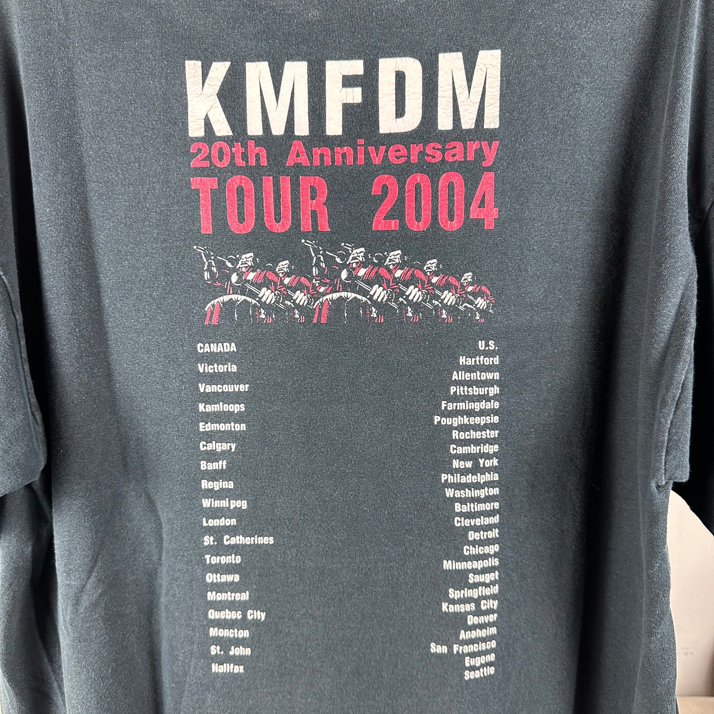 Vintage 2004 KMFDM 20th Anniversary Tour Concert T-Shirt