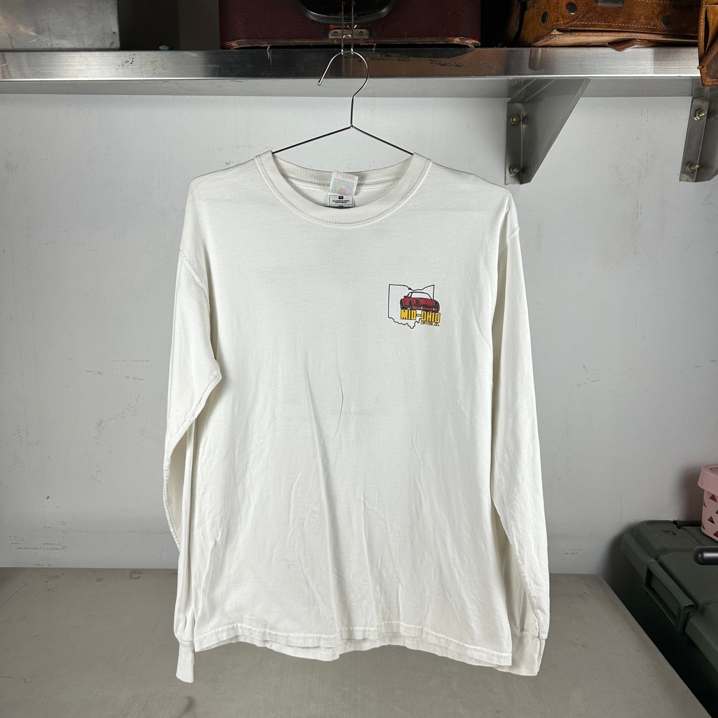 Vintage 90s Porsche Club of America PCA Mid-Ohio Graphic Long Sleeves T-shirt