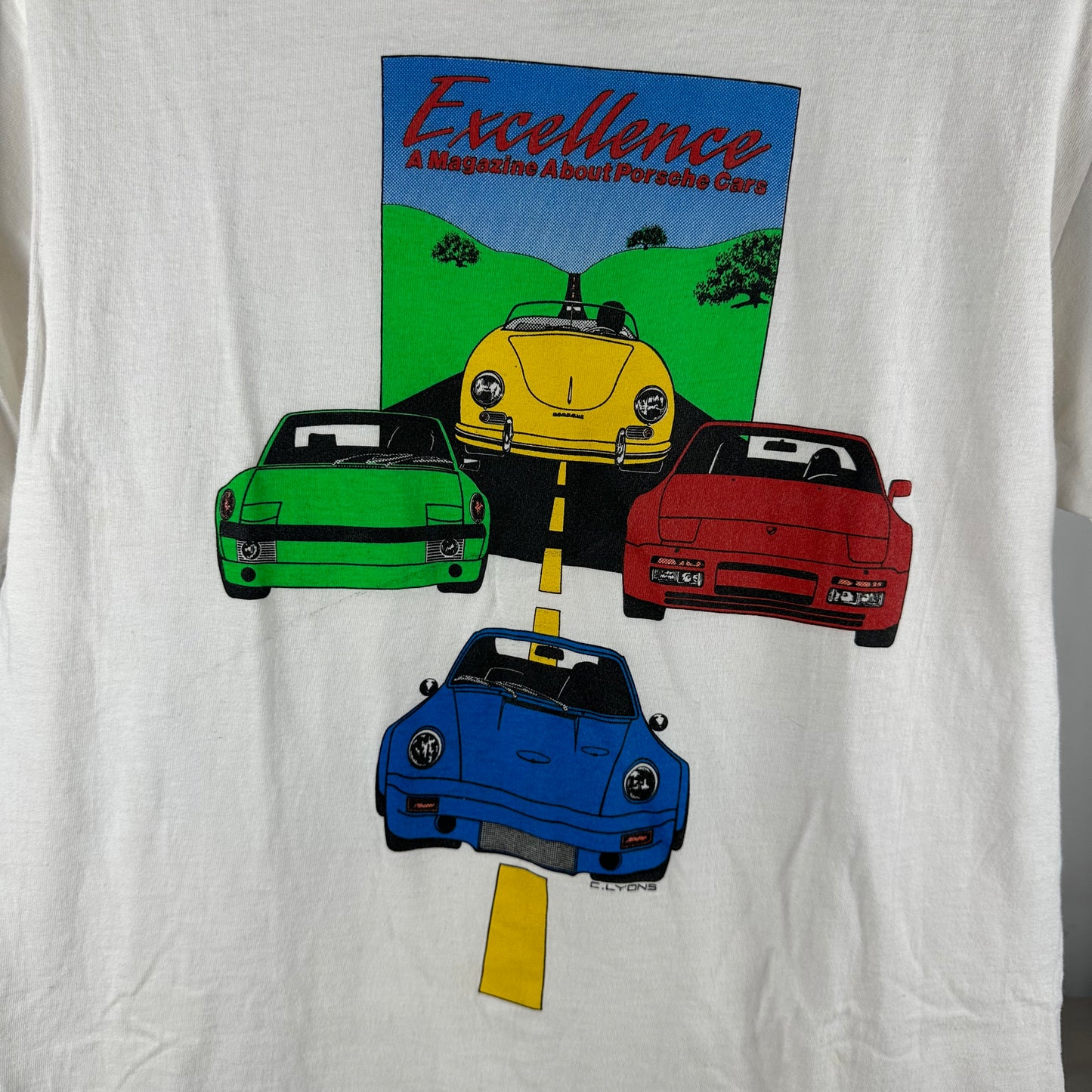 Vintage 90s Porsche Excellence A Magazine About Porsche Cars Single Stitch T-shirt