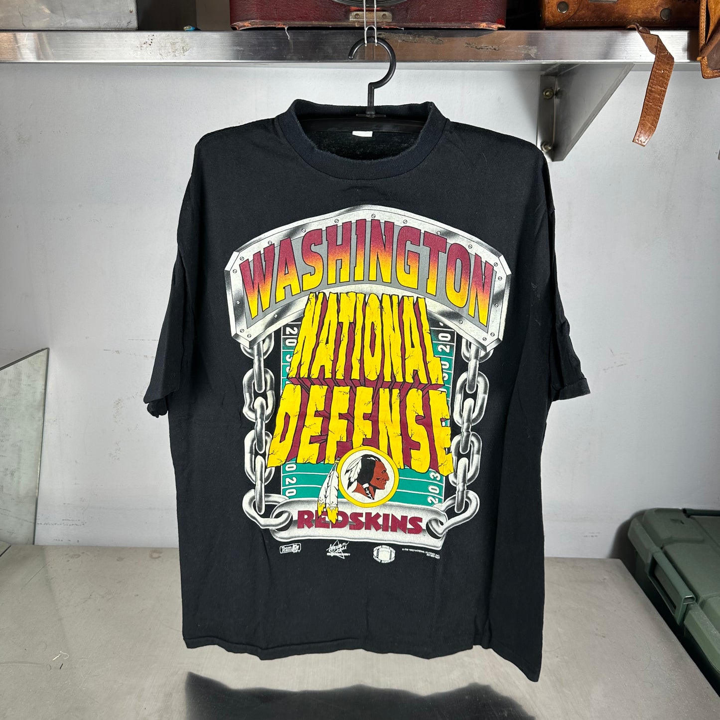 Vintage 1993 Washington Redskins National Defense NFL Single Stitch T-Shirt