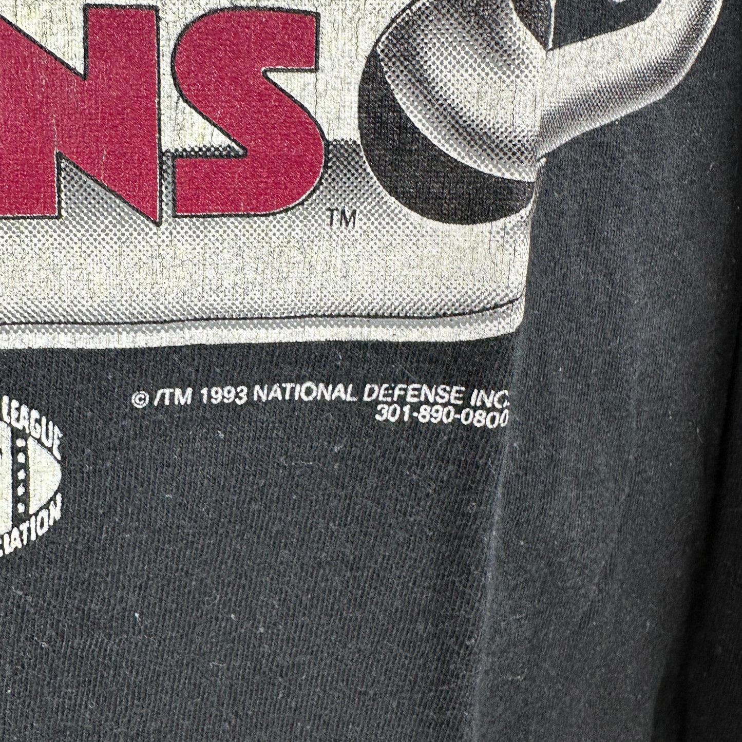 Vintage 1993 Washington Redskins National Defense NFL Single Stitch T-Shirt