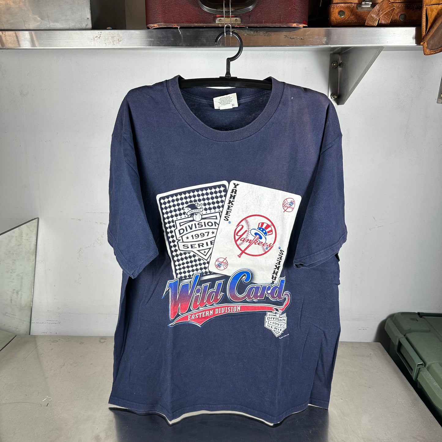 Vintage 1997 New York Yankees Baseball Wild Card MLB Graphic T-Shirt