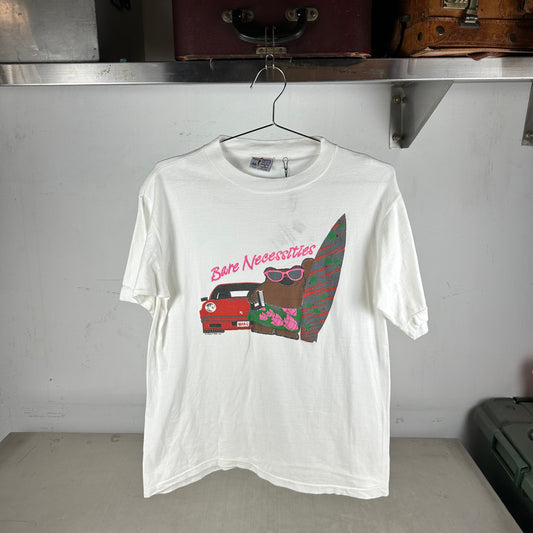 Vintage 1987 Porsche 911 Bare Necessities Graphic Single Stitch T-shirt