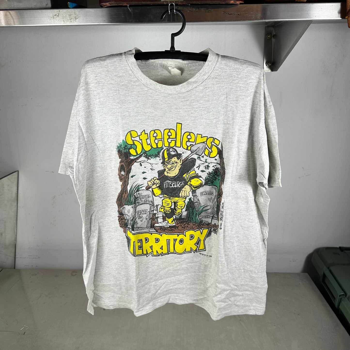 Vintage 1993 Pittsburgh Steelers Territory NFL Graphic T-Shirt