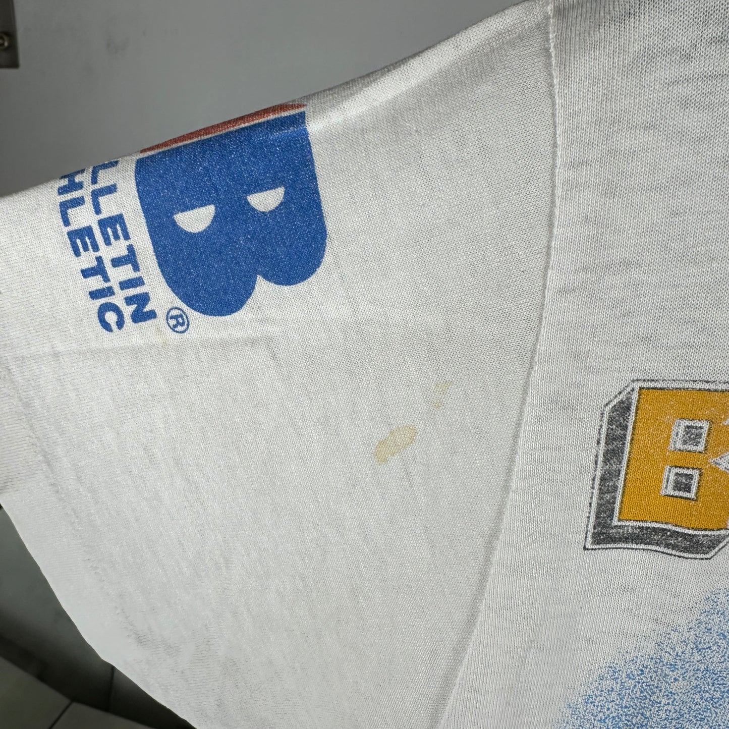 Vintage 1993 Boston Bruins Bulletin Athletic NHL AOP Single Stitch T-Shirt