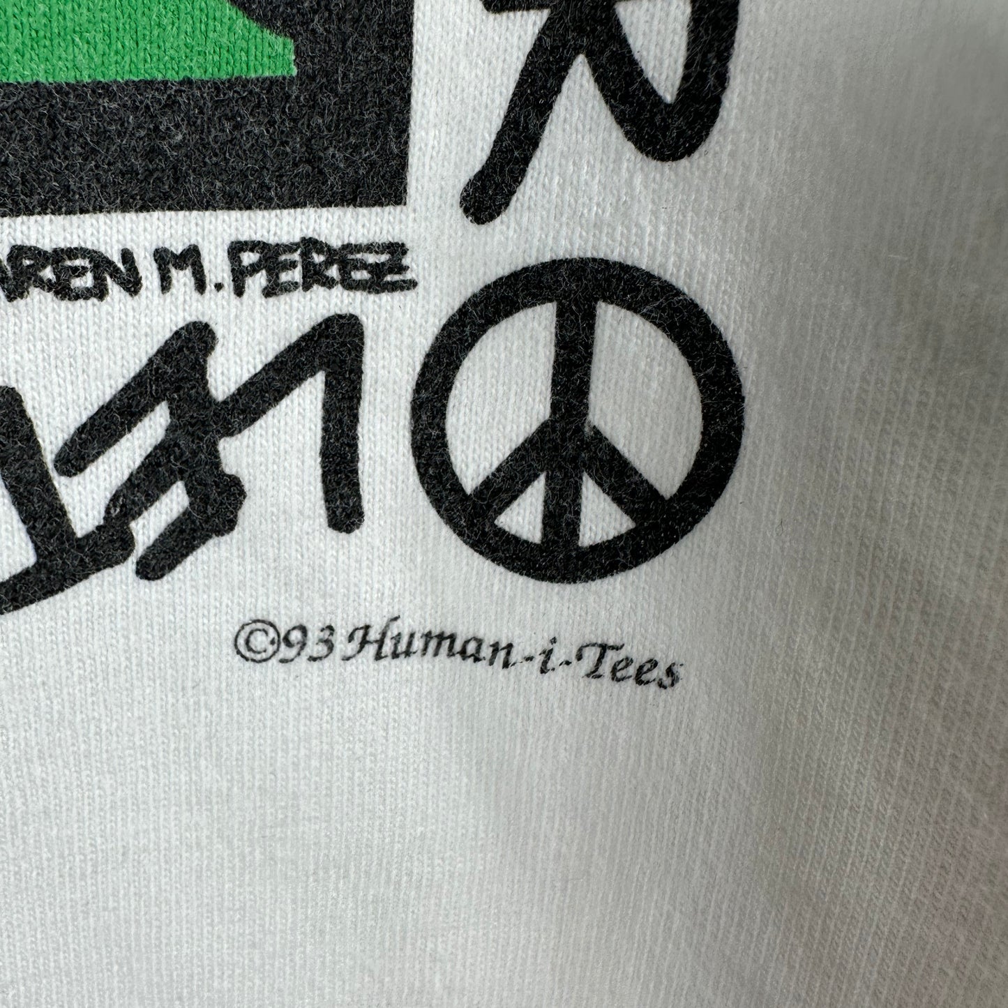Vintage 1993 Keith Haring Style Let's Peace It Together Single Stitch T-Shirt