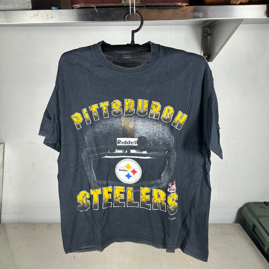 Vintage 1998 Pittsburgh Steelers NFL Helmet Graphic T-Shirt