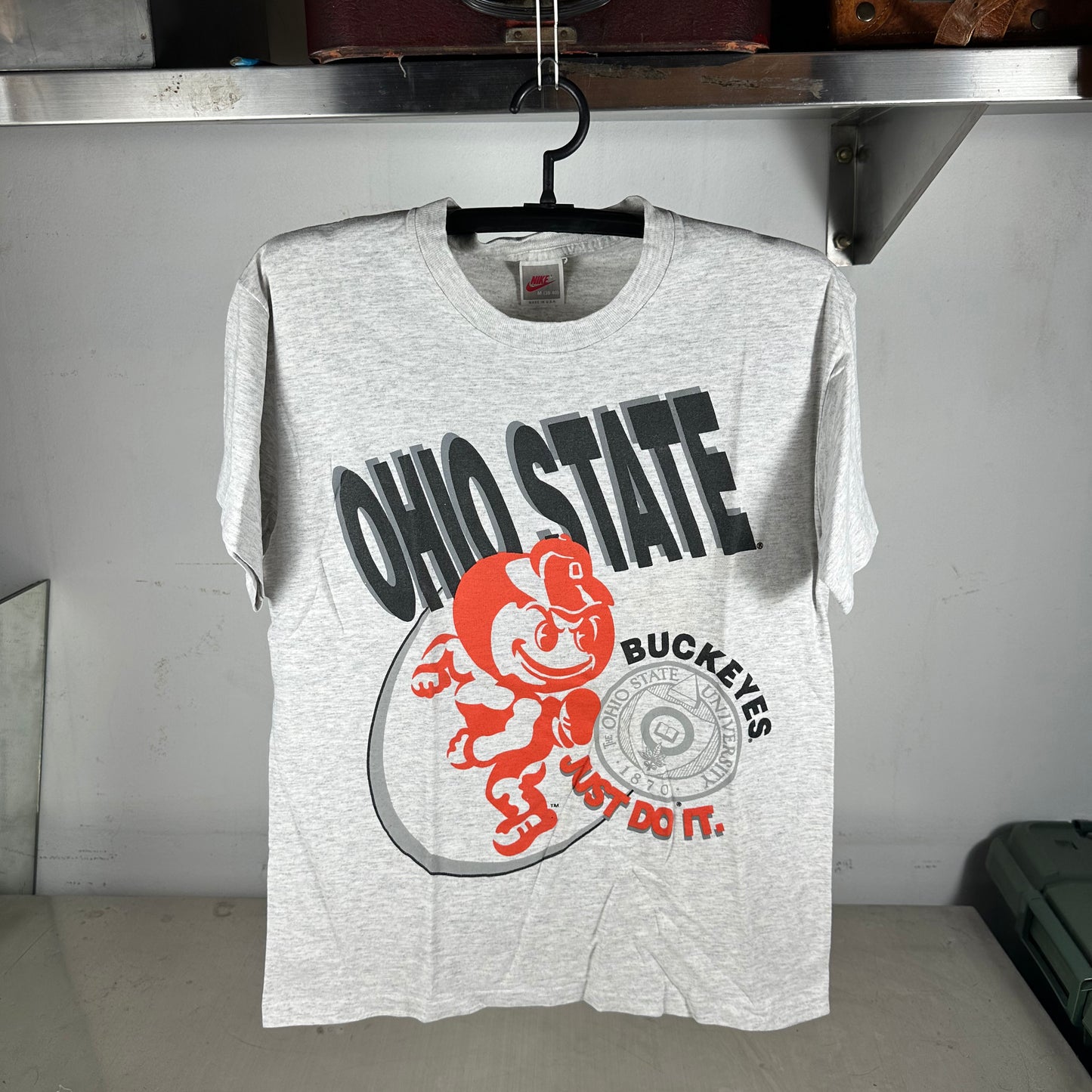 Vintage 90s Nike Ohio State Buckeyes Just Do It NCAA Single Stitch T-Shirt