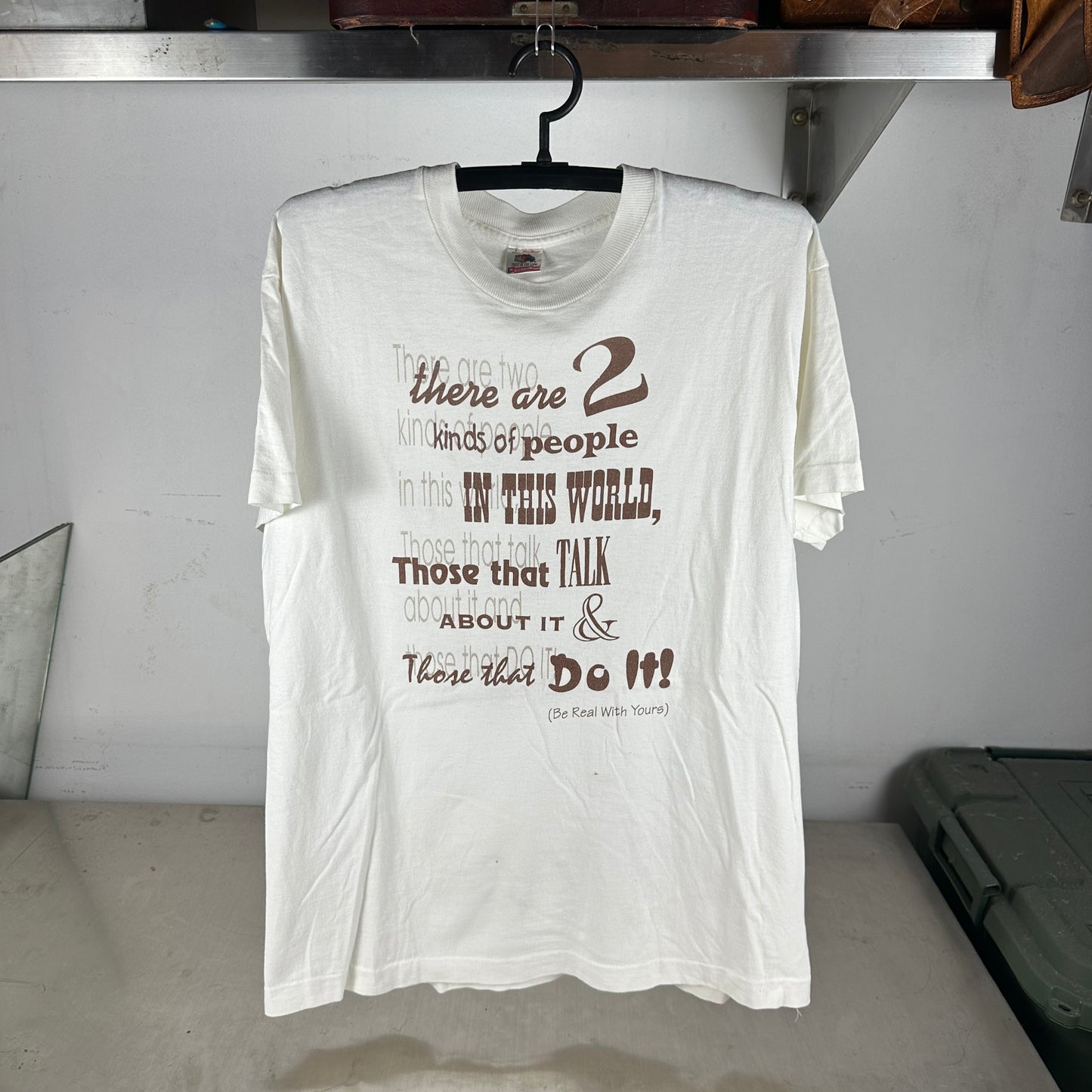 Vintage 90s Larger Than Life Productions There are 2 Kinds of People in this World T-Shirt