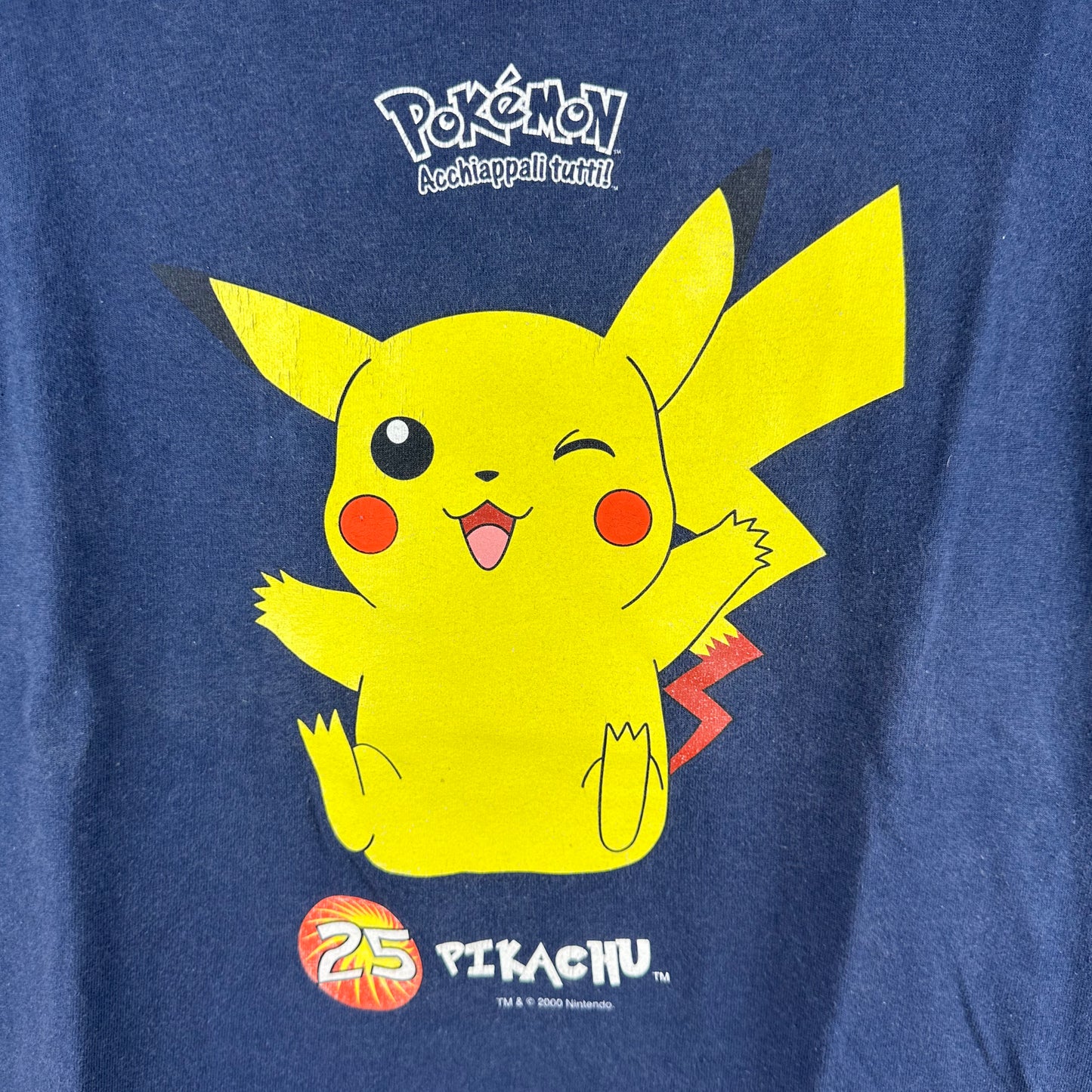 Vintage 2000 Nintendo Pokemon Pikachu Promo T-Shirt