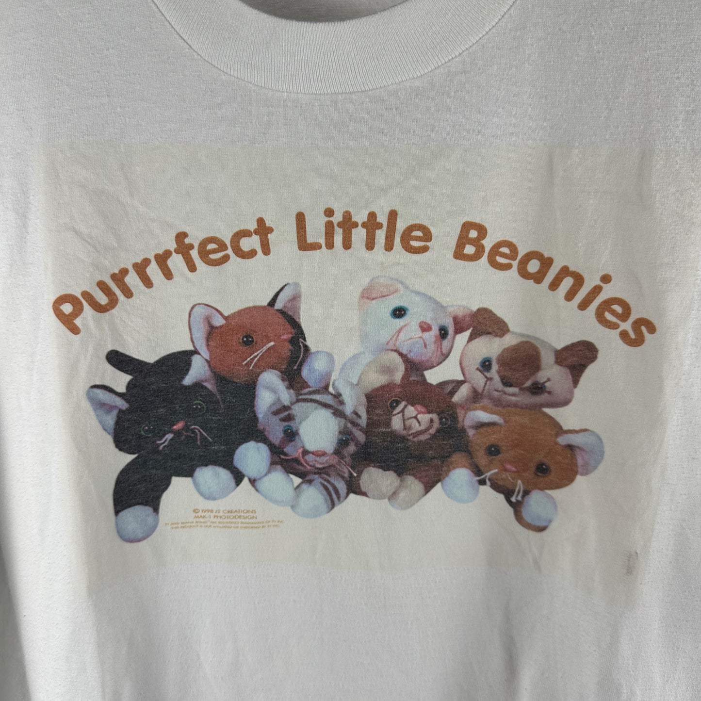 Vintage 1998 Ty And Beanie Babies Purfect Little Beanies Graphic T-shirt