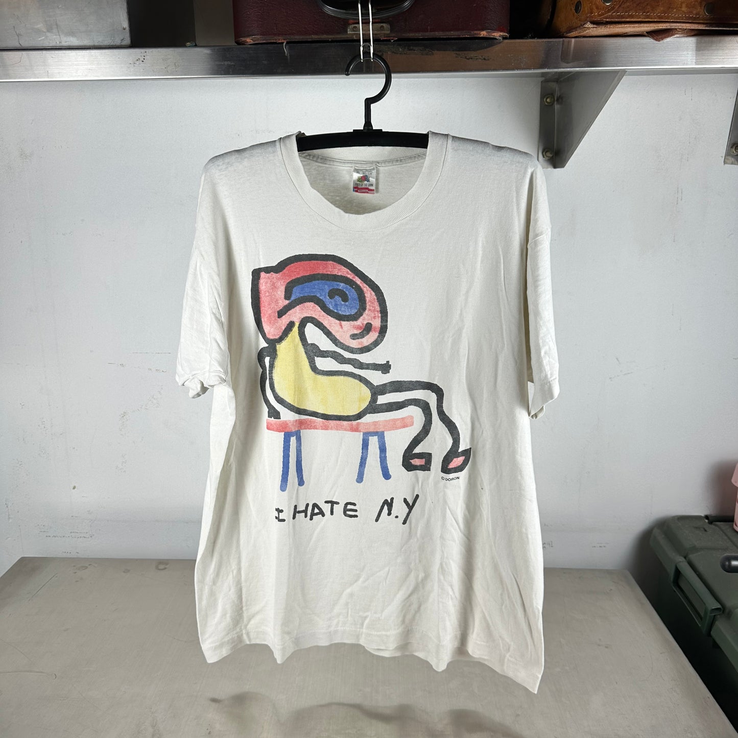 Vintage 90s I Hate New York Artwork Single Stitch T-shirt