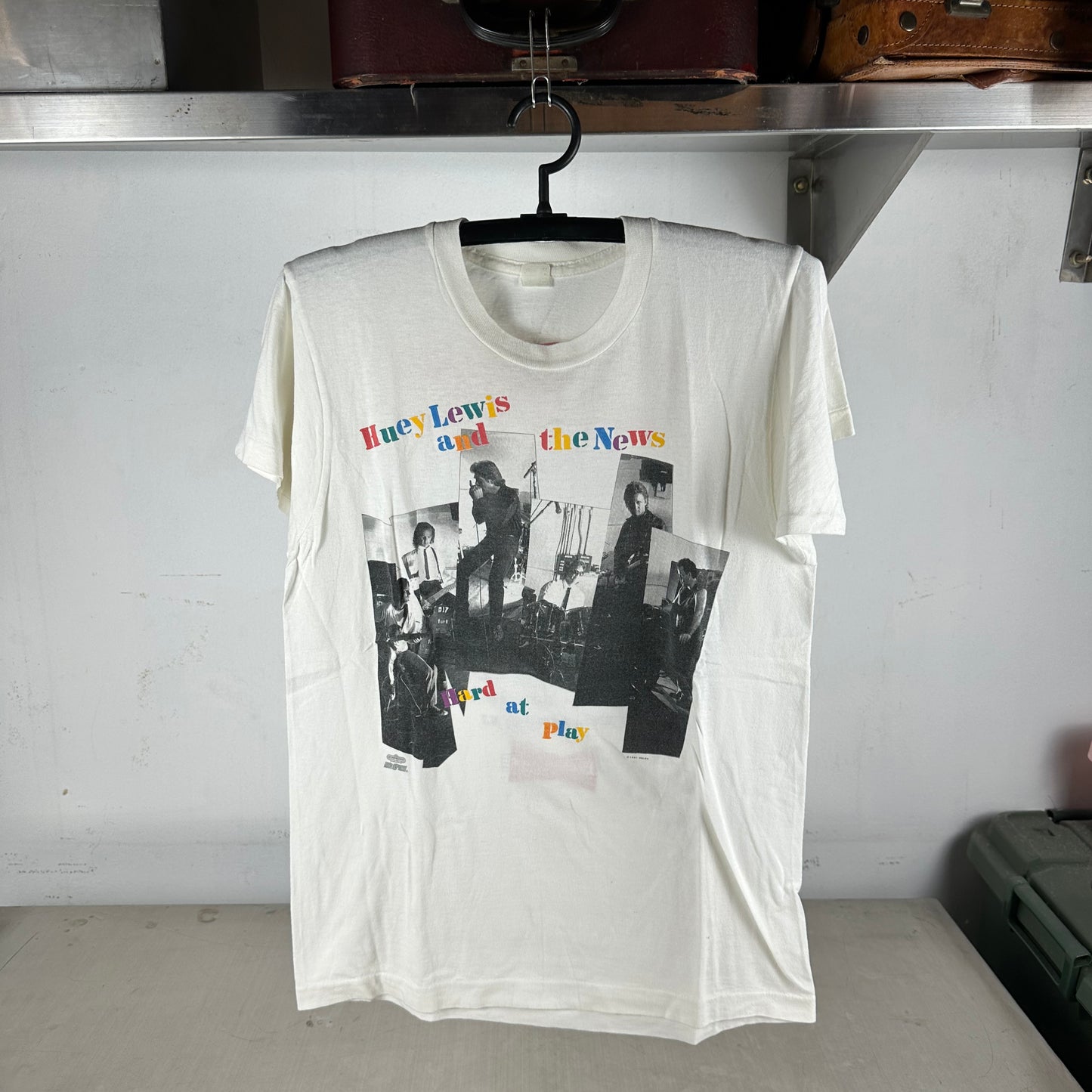 Vintage 1991 Huey And The News Hard At Play Tour Concert Single Stitch T-shirt