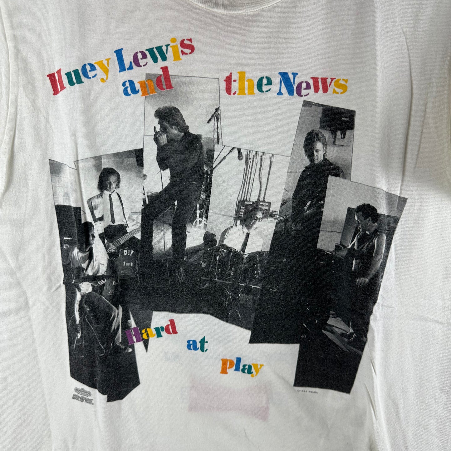 Vintage 1991 Huey And The News Hard At Play Tour Concert Single Stitch T-shirt