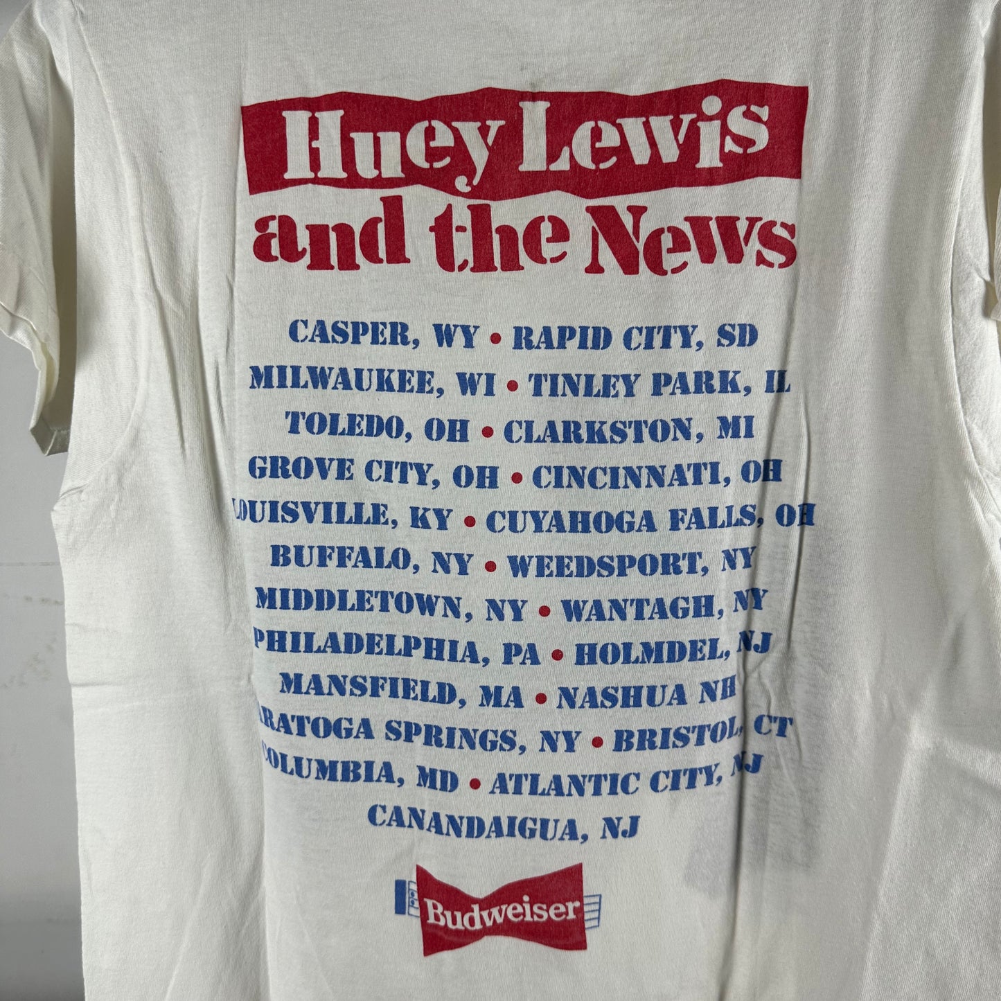 Vintage 1991 Huey And The News Hard At Play Tour Concert Single Stitch T-shirt