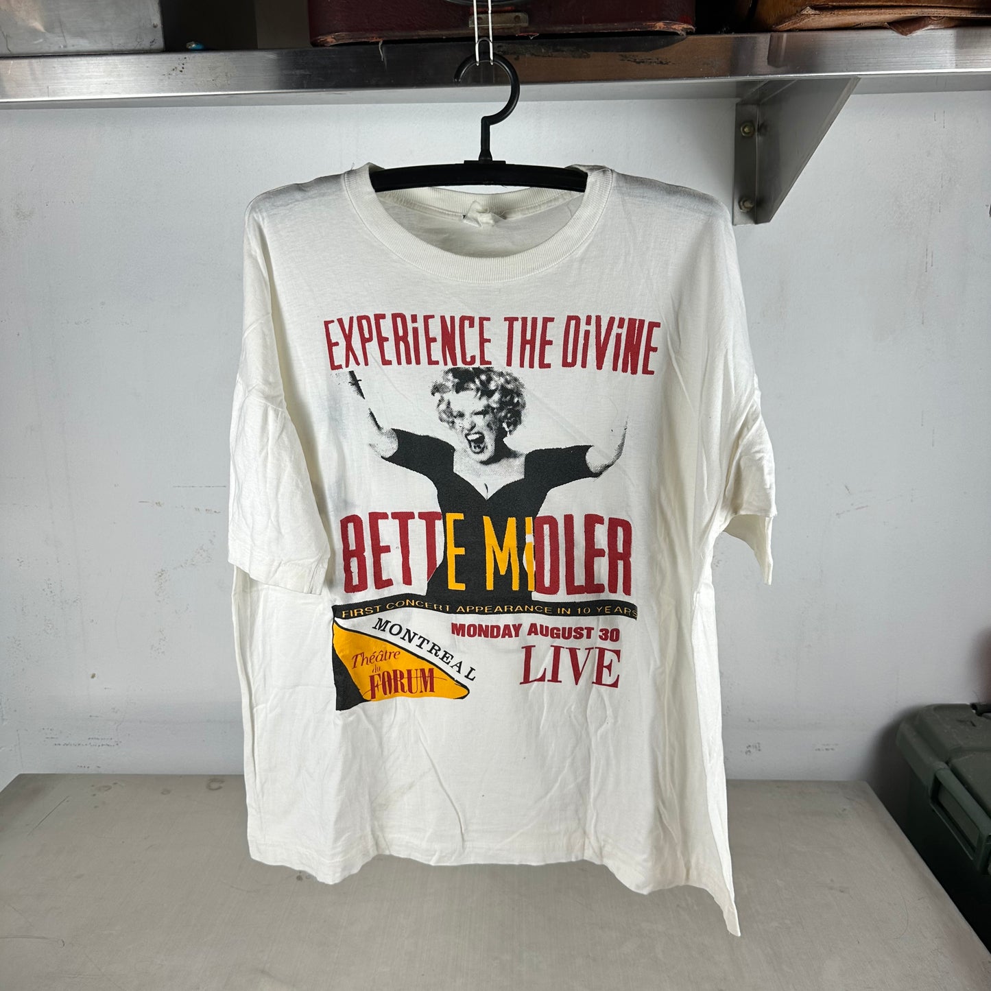 Vintage 1993 Bette Midler Live Concert Canadian Tour Single Stitch T-shirt