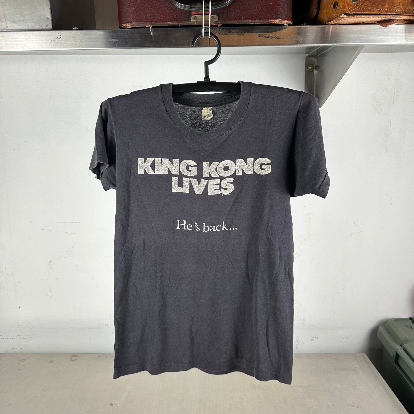 Vintage 1986 King Kong Lives and He is Not Happy Single Stitch T-shirt