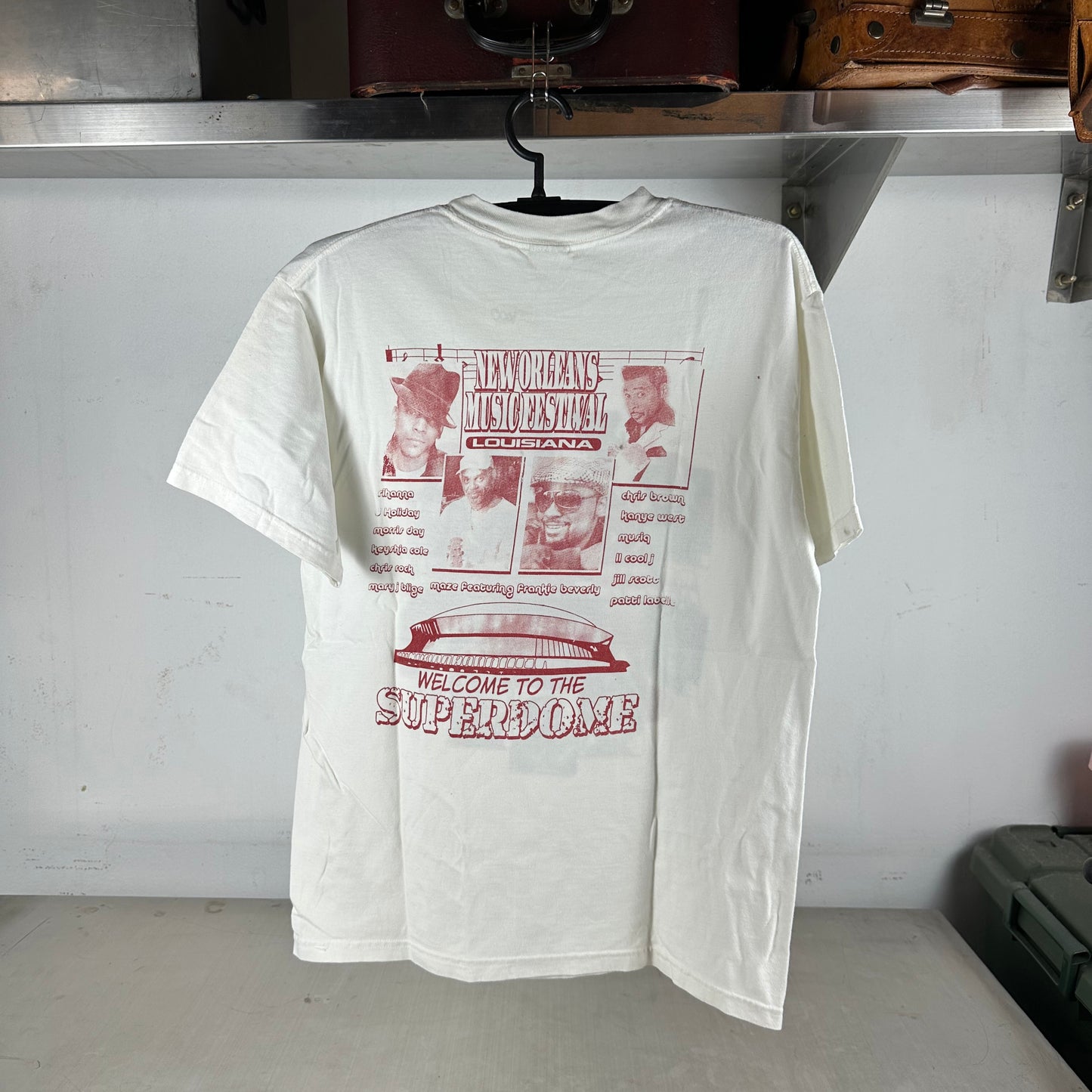 2008 New Orleans Music Festival Rihanna Mary J Blige Kanye West T-shirt
