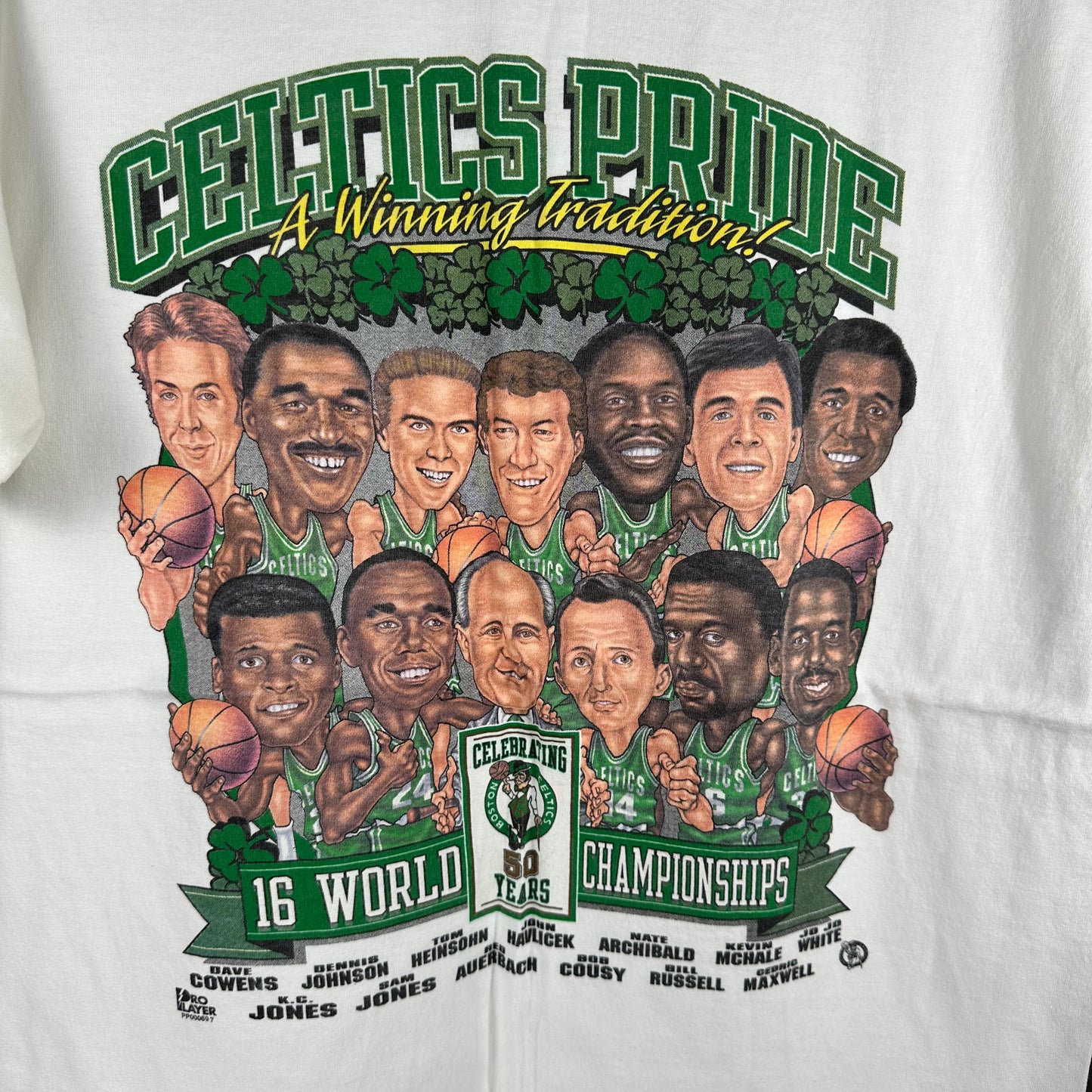 Vintage 90s Boston Celtics A Winning Tradition! NBA Caricature Single Stitch T-Shirt