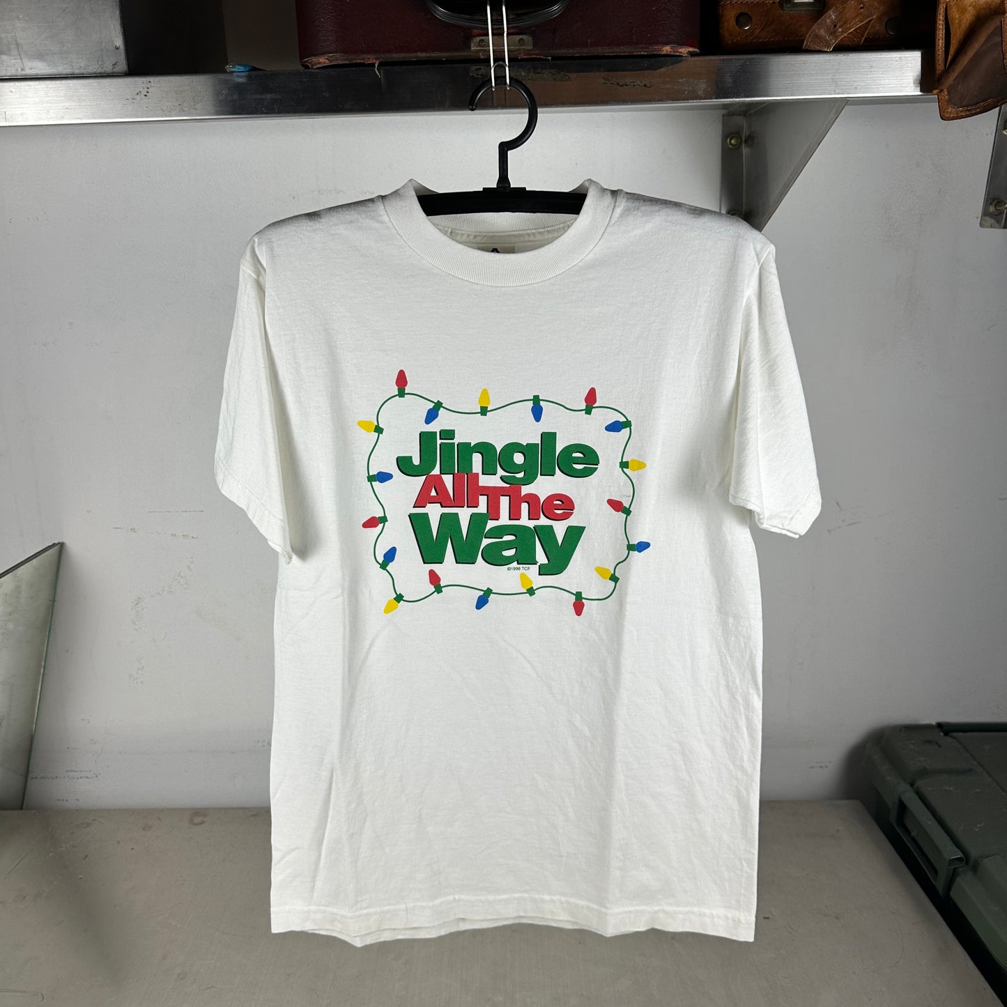 Vintage 1996 Jingle All The Way Arnold Schwarzenegger Movie Promo T-Shirt