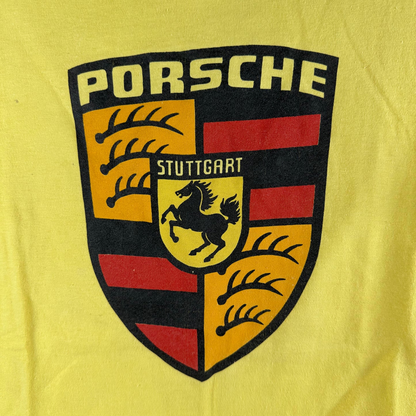 Vintage 90s Porsche Stuttgart Logo Car Graphic Single Stitch T-shirt