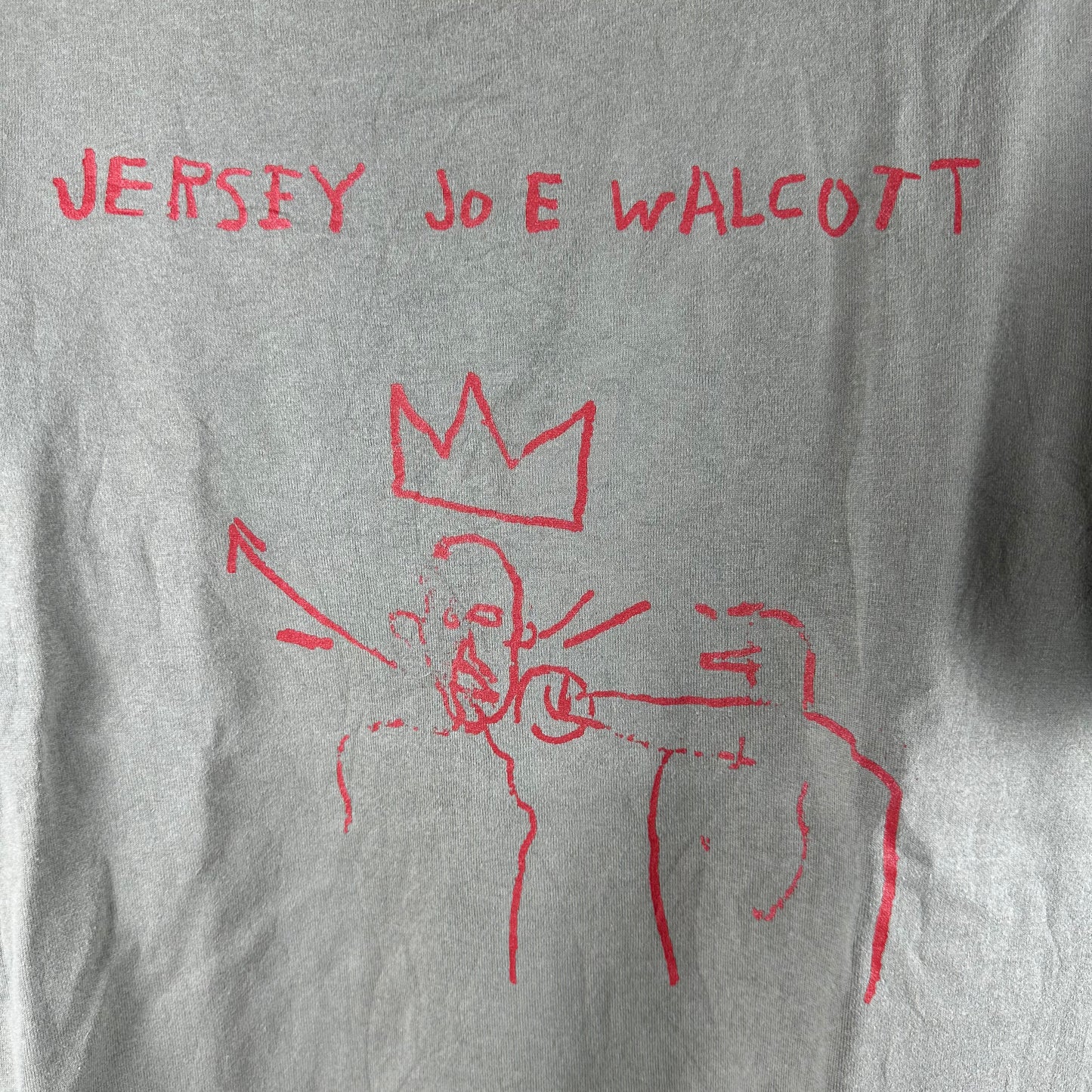 Vintage Jean Michel Basquiat Jersey Joe Walcott Artwork Graphic T-shirt