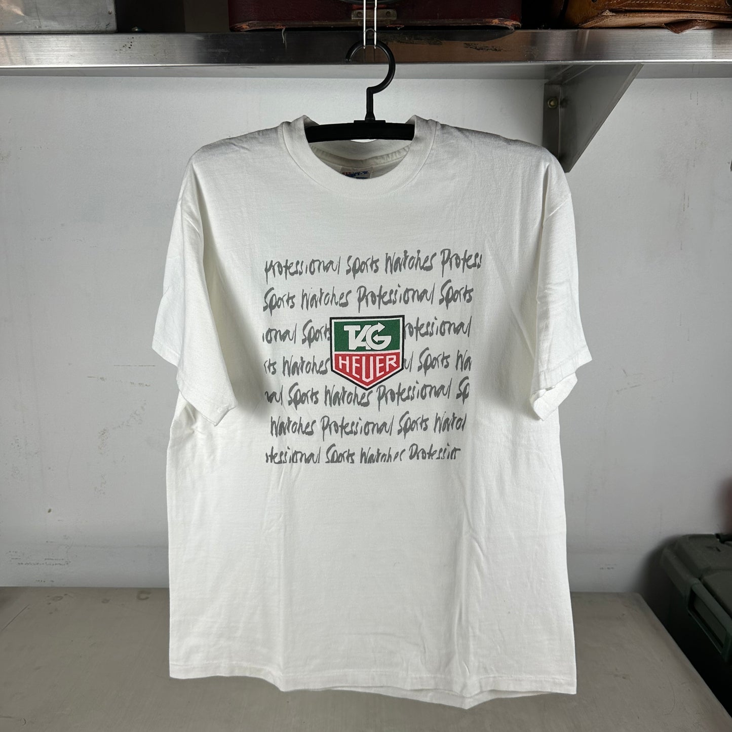 Vintage 90s Tag Heuer Professional Sports Watches Promo Single Stitch T-shirt