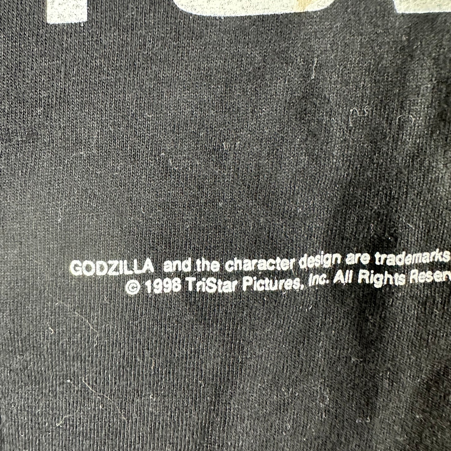 Vintage 1998 Godzilla Guess Who's Coming to Town Movie Promo Graphic T-shirt