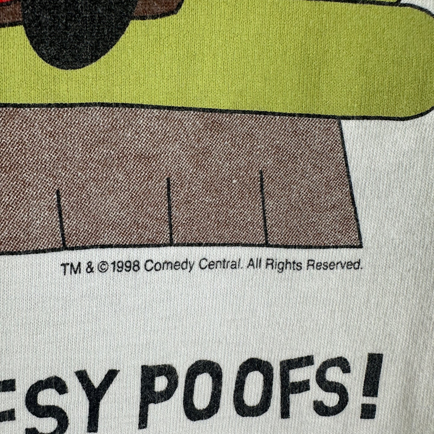 Vintage 1998 South Park Cartman Yeah, I want Cheesy Poofs! TV Show T-Shirt