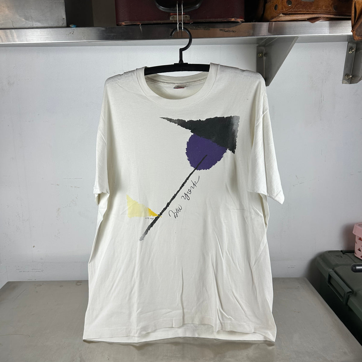Vintage 90s New York Abstract Artwork Graphic Single Stitch T-shirt