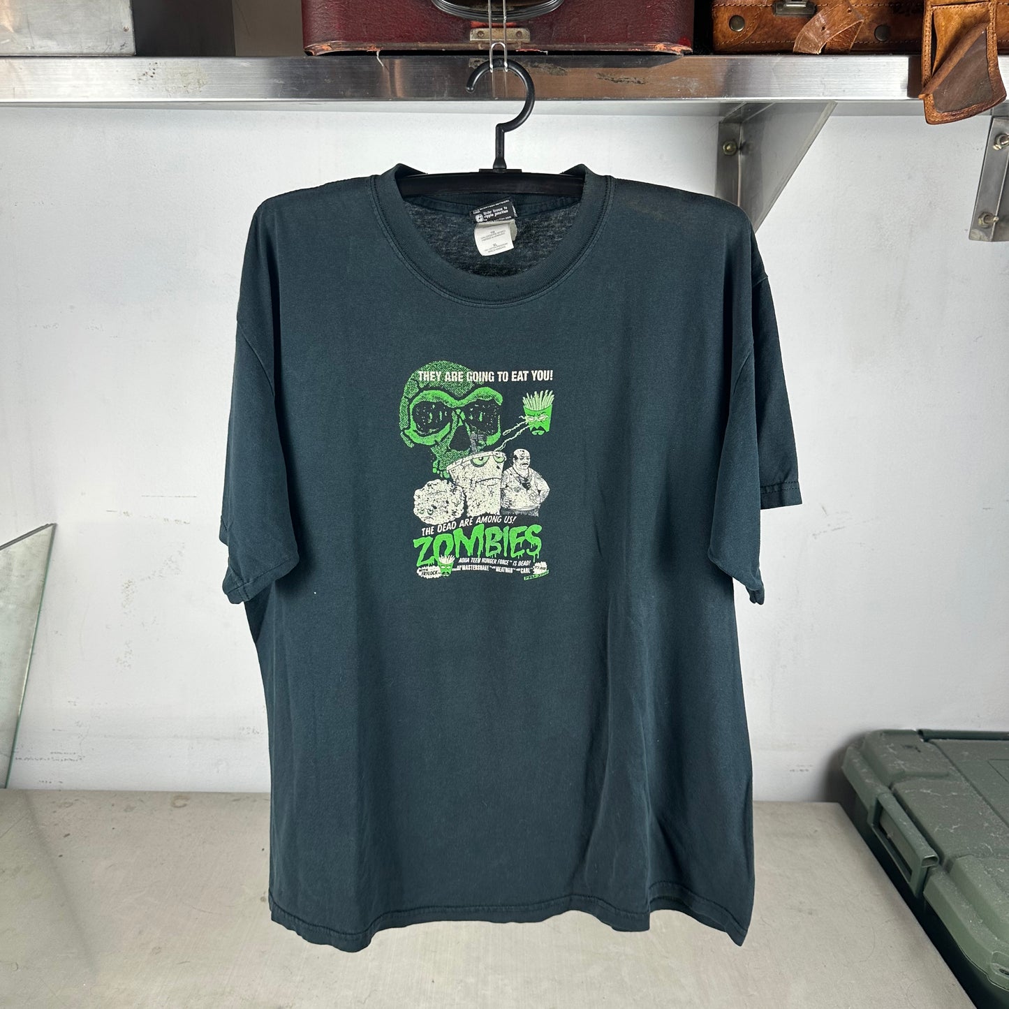 Vintage 2005 Aqua Teen Hunger Force Zombies Adult Swim Cartoon Network T-Shirt