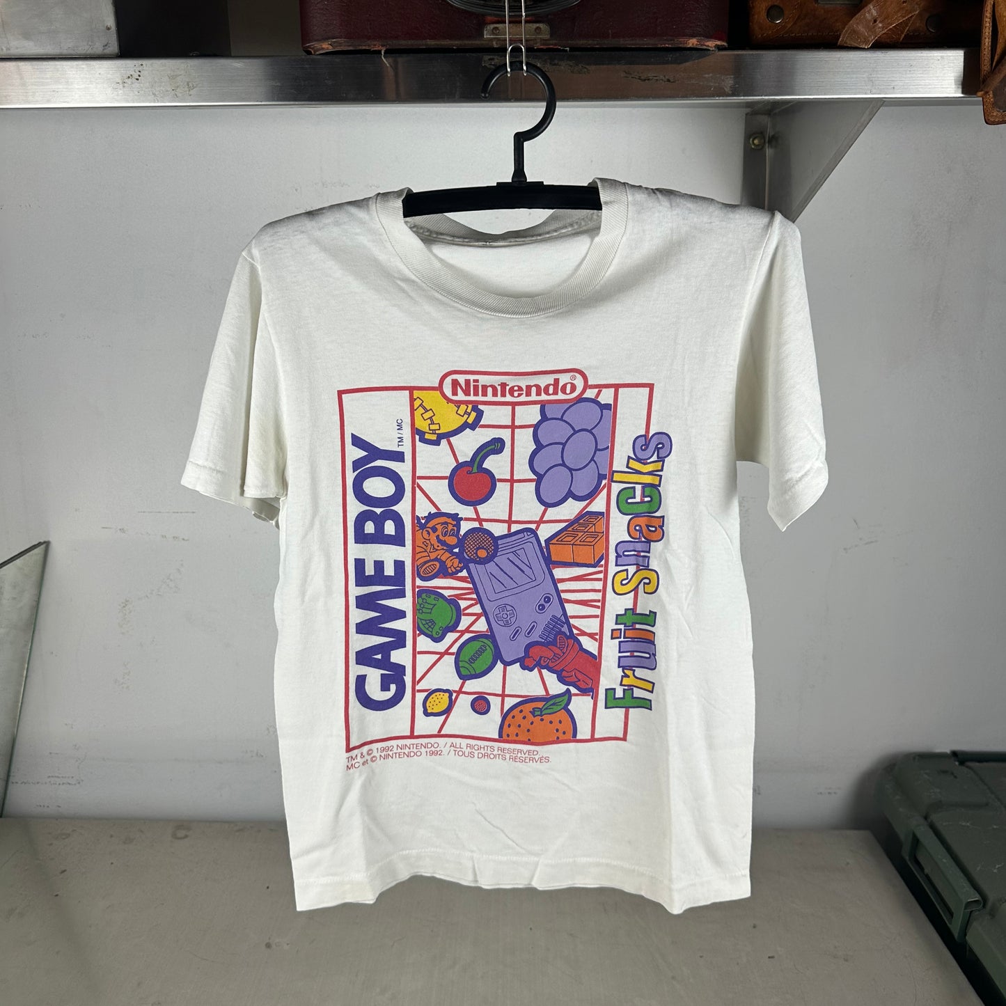 Vintage 1992 Nintendo Gameboy Fruit Snacks Promo Single Stitch T-Shirt