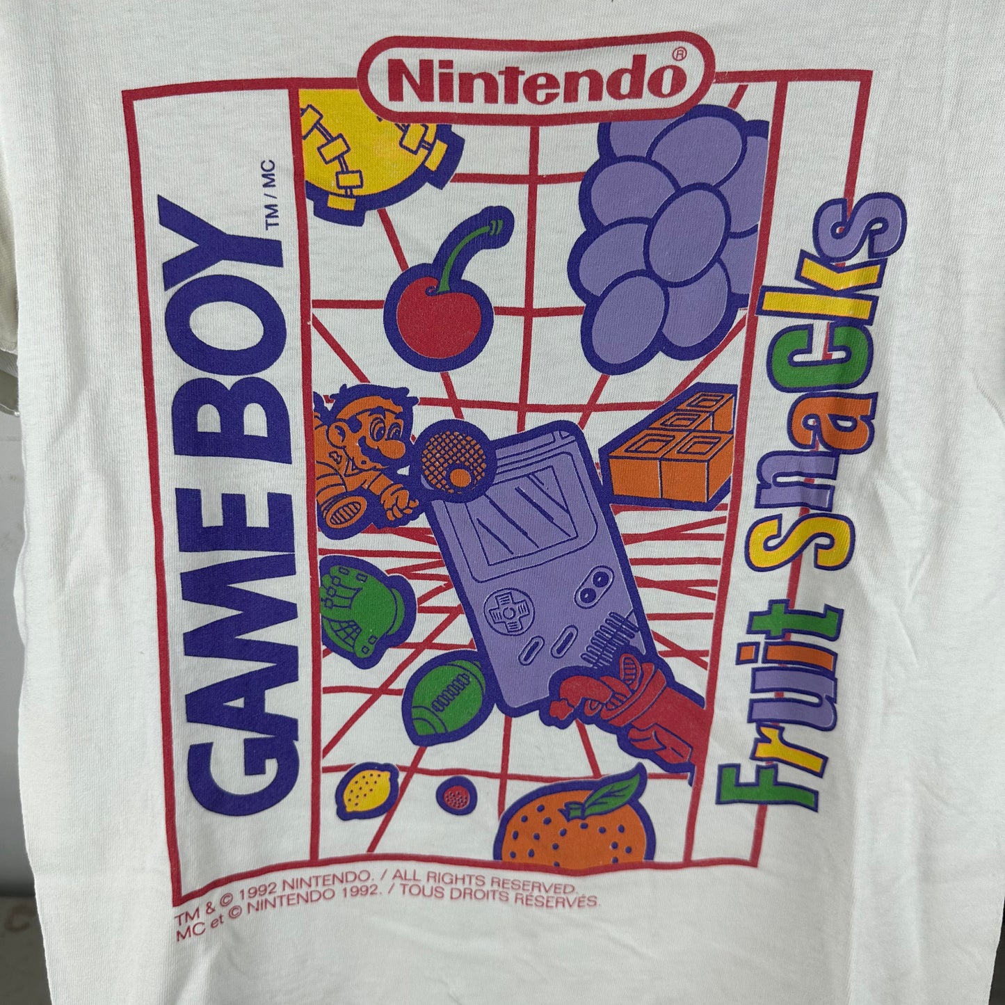 Vintage 1992 Nintendo Gameboy Fruit Snacks Promo Single Stitch T-Shirt