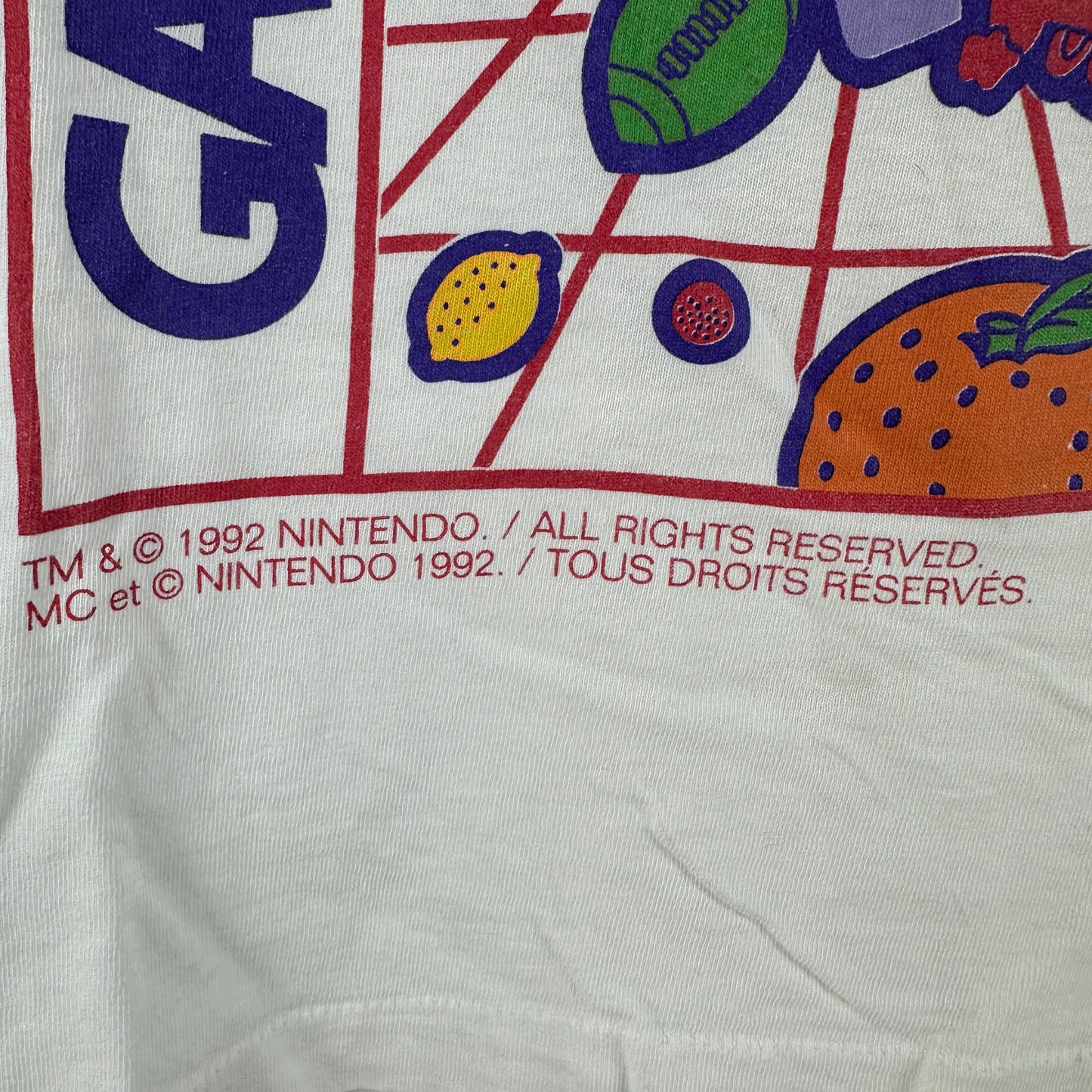 Vintage 1992 Nintendo Gameboy Fruit Snacks Promo Single Stitch T-Shirt