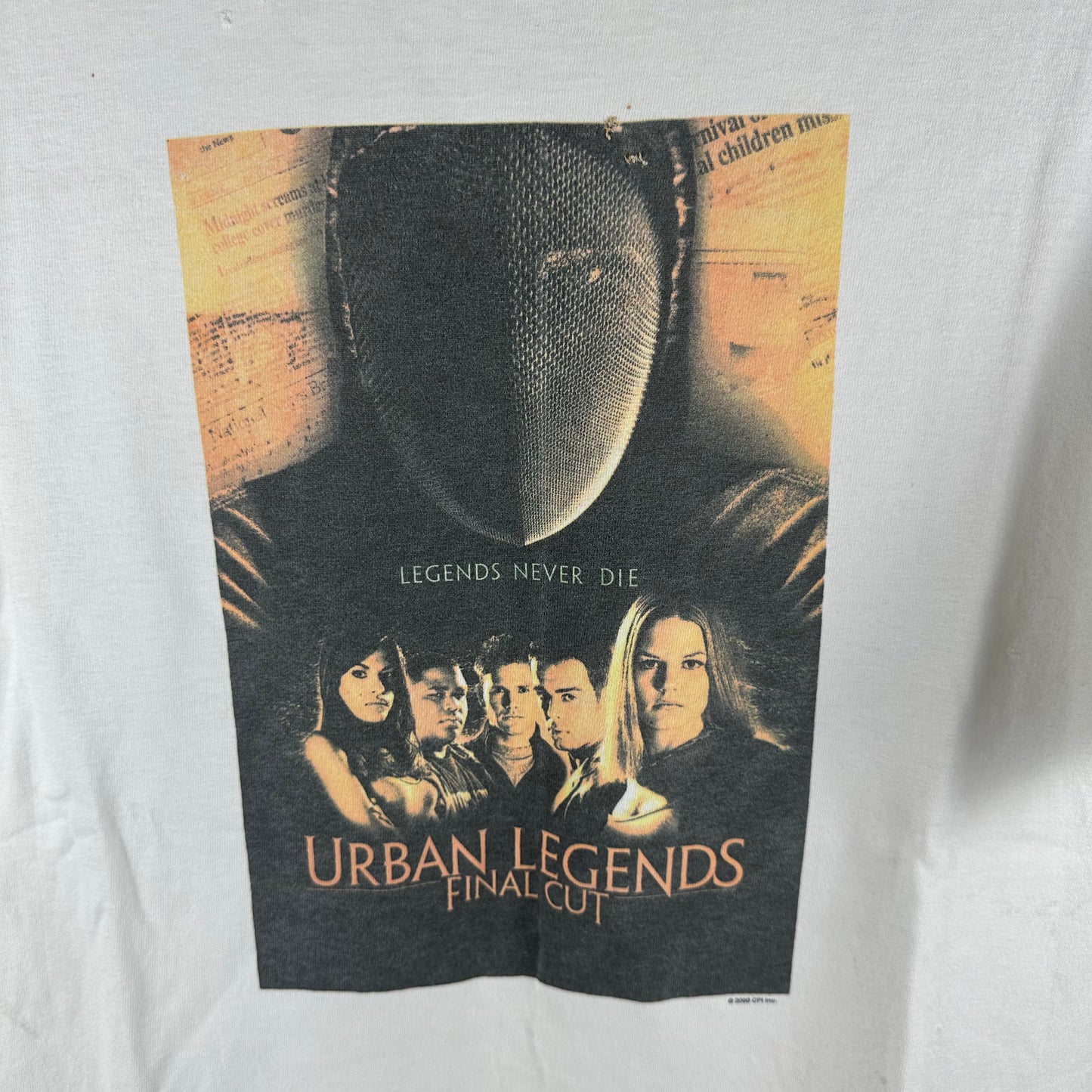 Vintage 2000 Urban Legends Final Cut Movie Promo Single Stitch T-Shirt