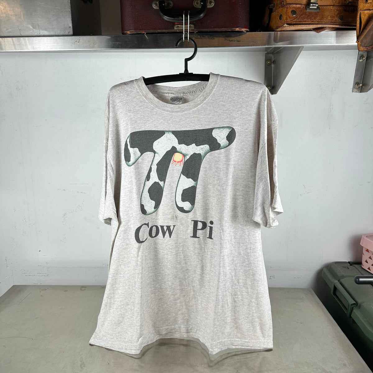 Vintage 2000s Cow Pi Humor Graphic T-shirt