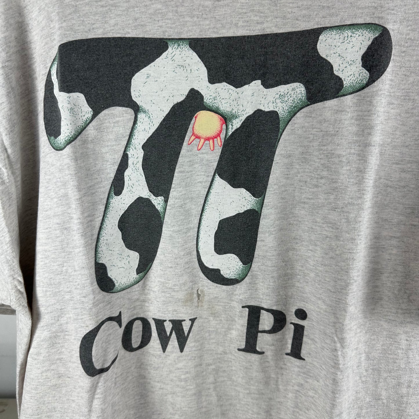 Vintage 2000s Cow Pi Humor Graphic T-shirt