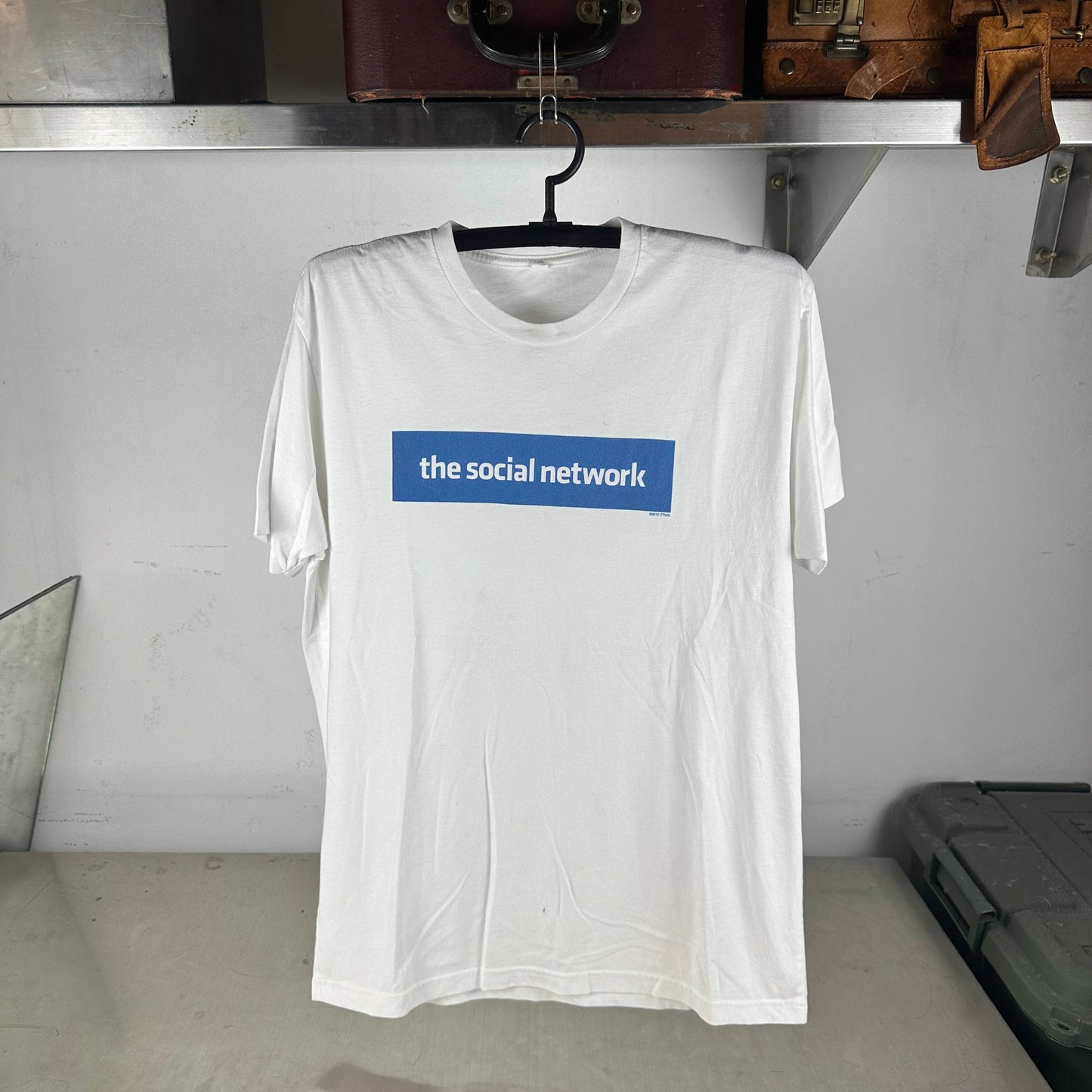 2010 The Social Network Box Logo Facebook Movie Promo T-Shirt