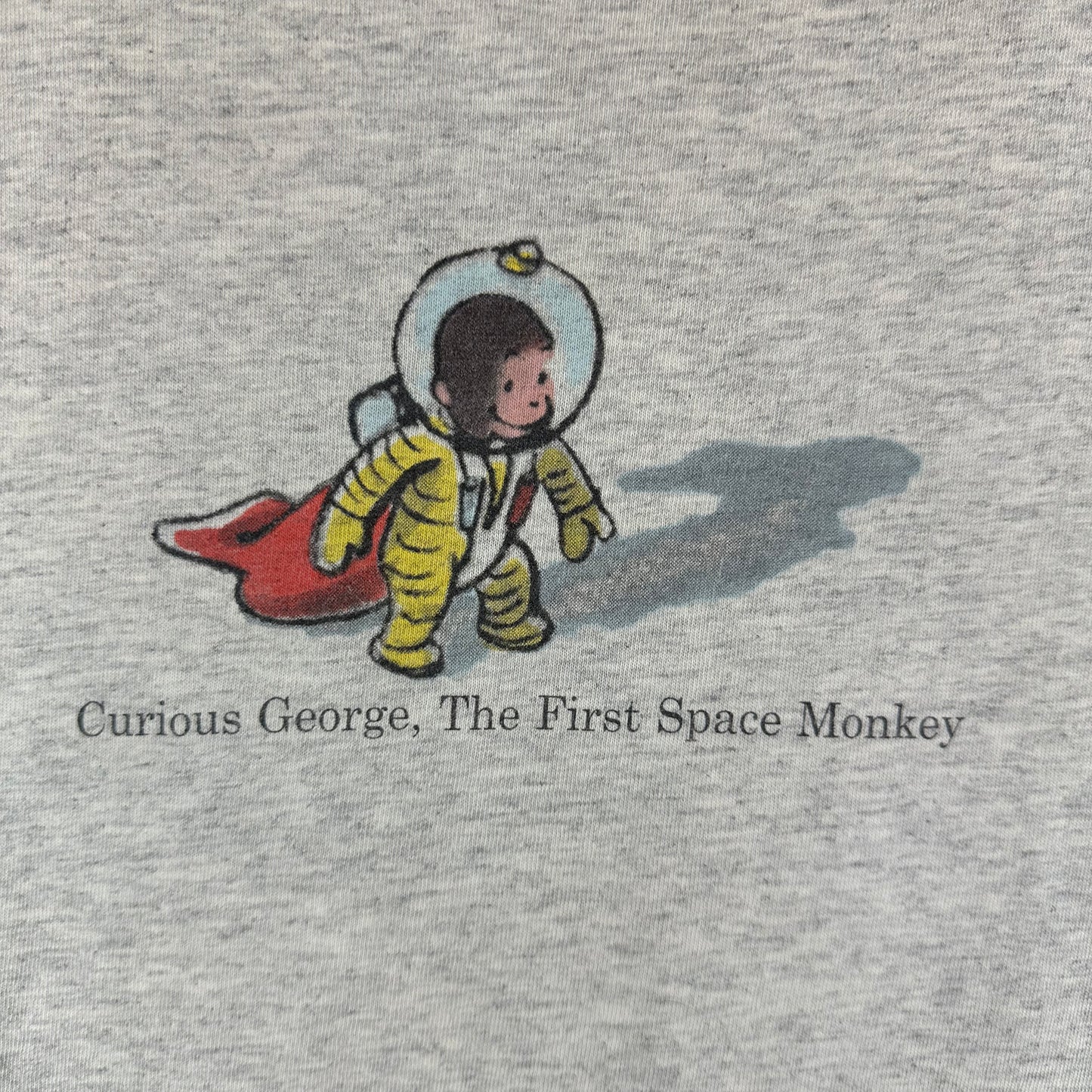Vintage 1995 Curious George Monkey The First Space Monkey T-Shirt