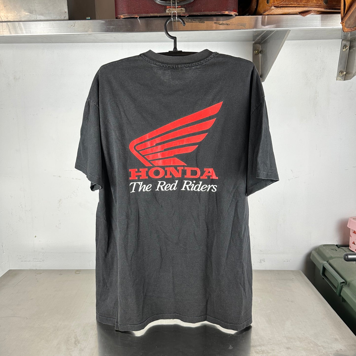 Vintage 90s Honda No Wing No Prayer The Red Riders Graphic Promo Single Stitch T-shirt