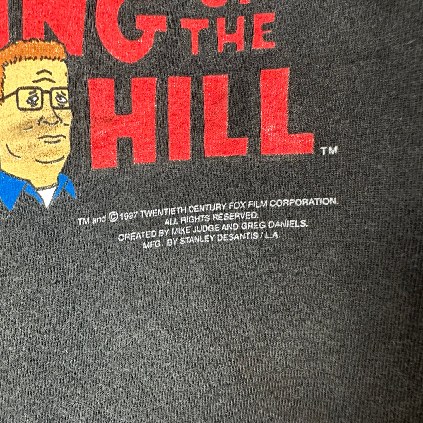 Vintage 1997 King of the Hill Dale Gribble TV Show Promo T-Shirt