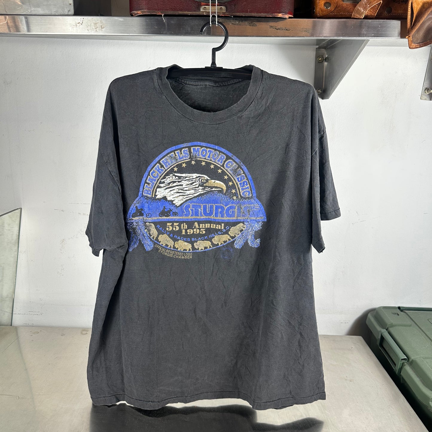 Vintage 1995 Sturgis Black Hills Motor Classic Eagle Single Stitch T-Shirt
