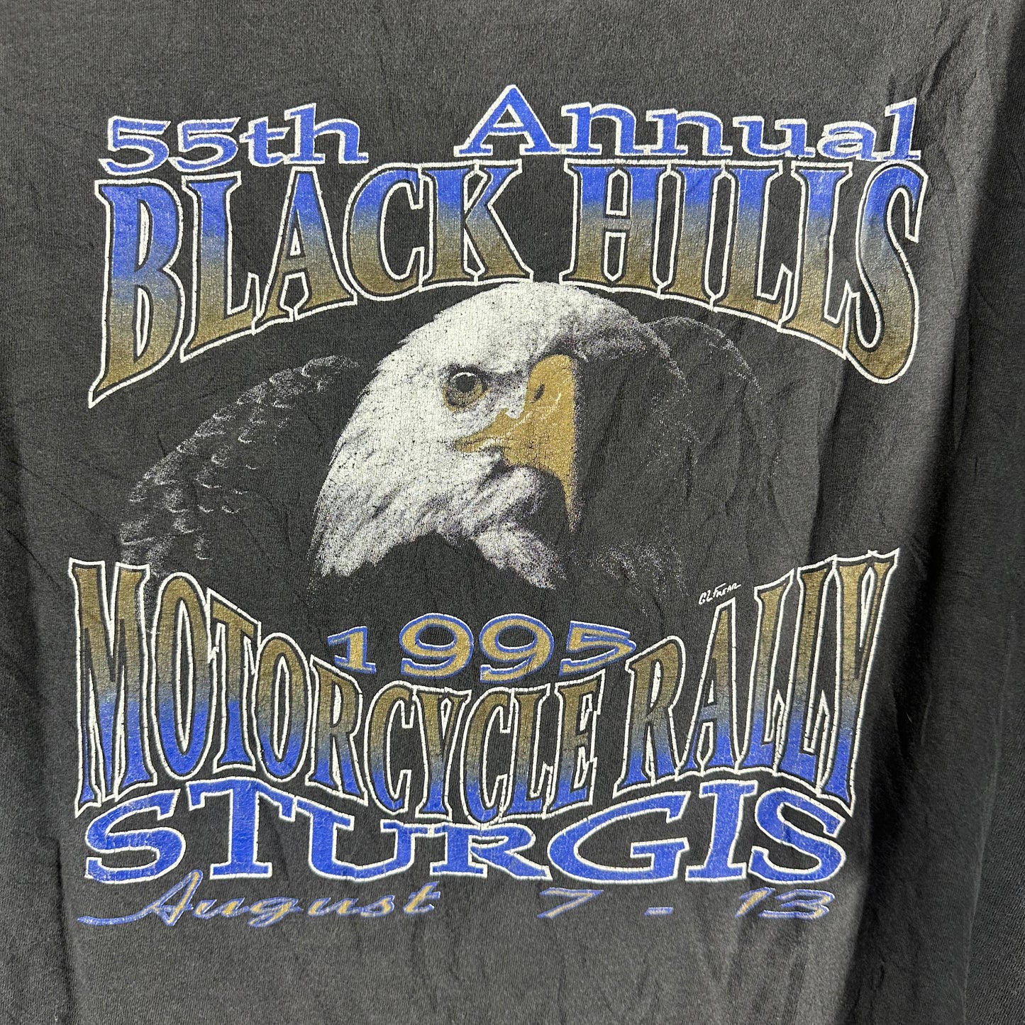 Vintage 1995 Sturgis Black Hills Motor Classic Eagle Single Stitch T-Shirt